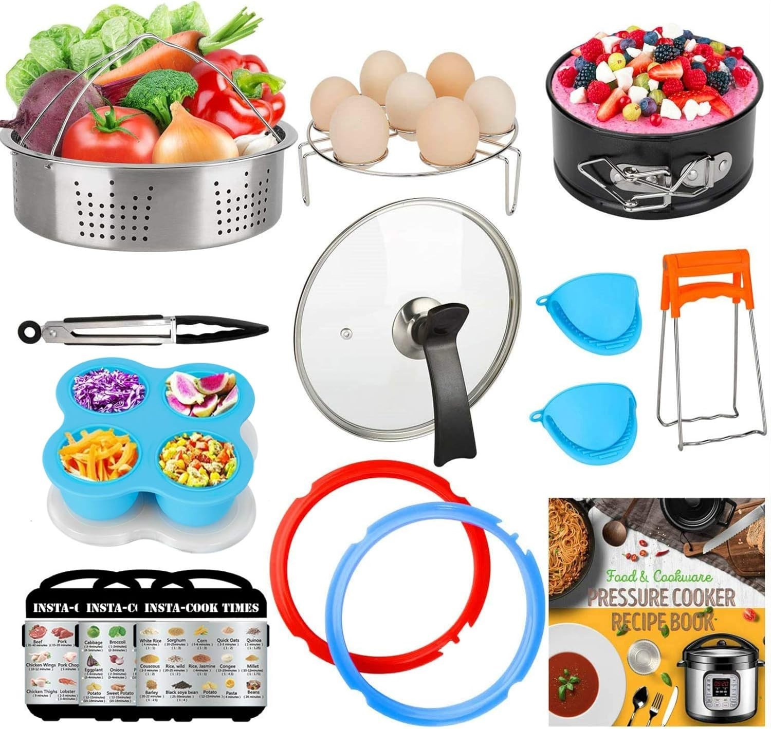 3 Quart Accessories Instant Pot Including Cake Baking Barrel Steamer Basket