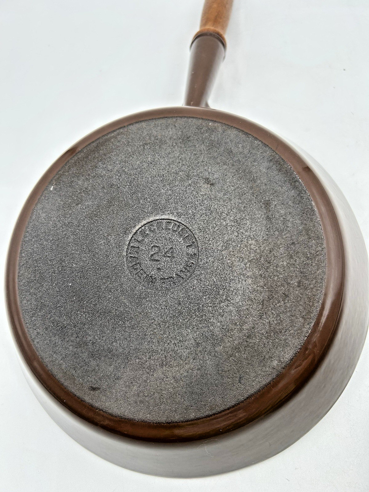 VTG ’60’s Le Creuset Brown Enameled Cast Iron 9pc Set B,24,8,18,14,16 & 4 Lids