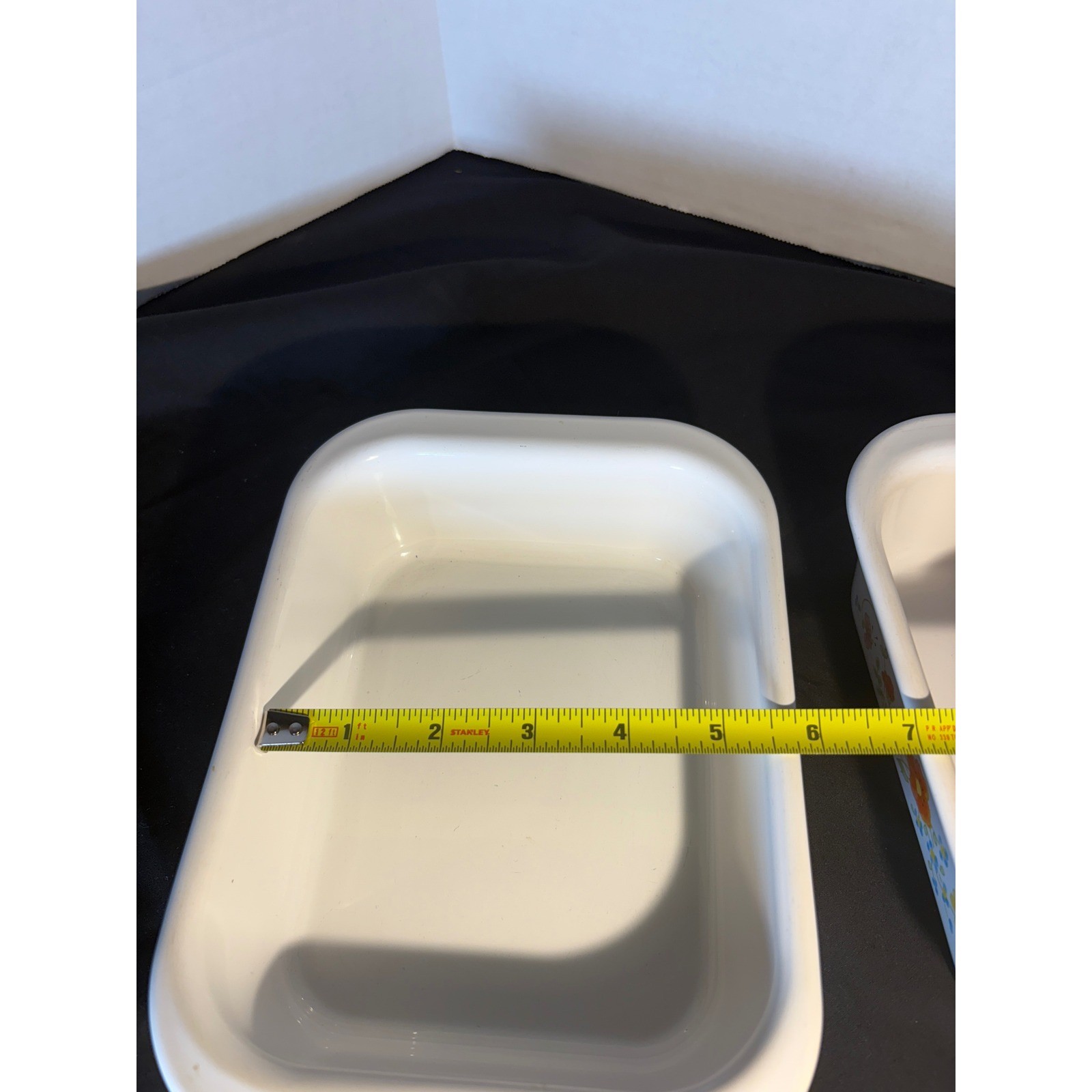 Corning Ware Petite French White Set of 2 A-1 1/2-B Casserole Dishes Floral