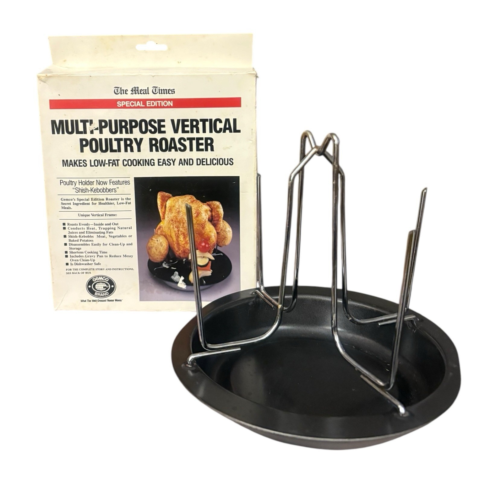 Gemco The Meal Times Multipurpose Vertical Poultry Roaster For Tender Chicken