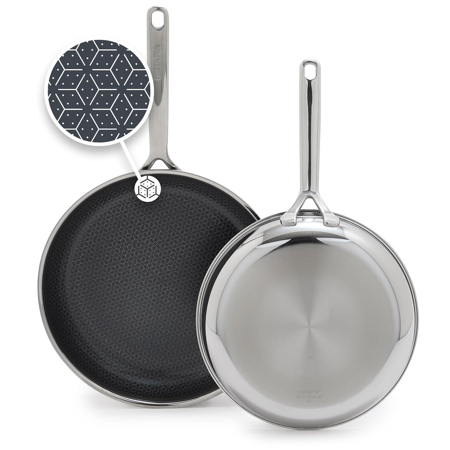 Spectra 10″ & 12″ Hybrid Tri-Ply Frying Pans, Nonstick & Induction Safe