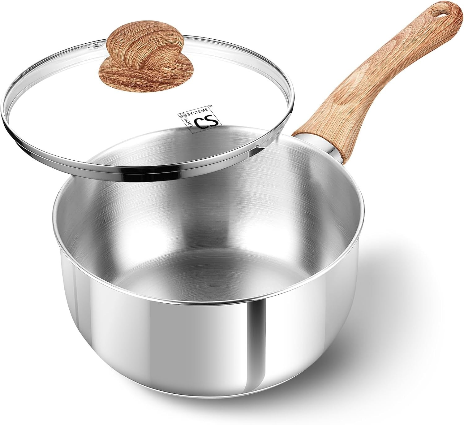 KOCH SYSTEME CS Stainless Steel 3 QT Saucepan w/ Lid & Cool-Touch Handle *NEW*