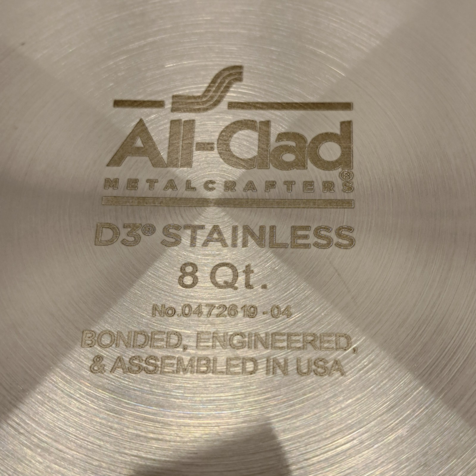 All-Clad D3 Stainless 8 Qt Stock Pot w/ Lid NOB Never Used Made in USA