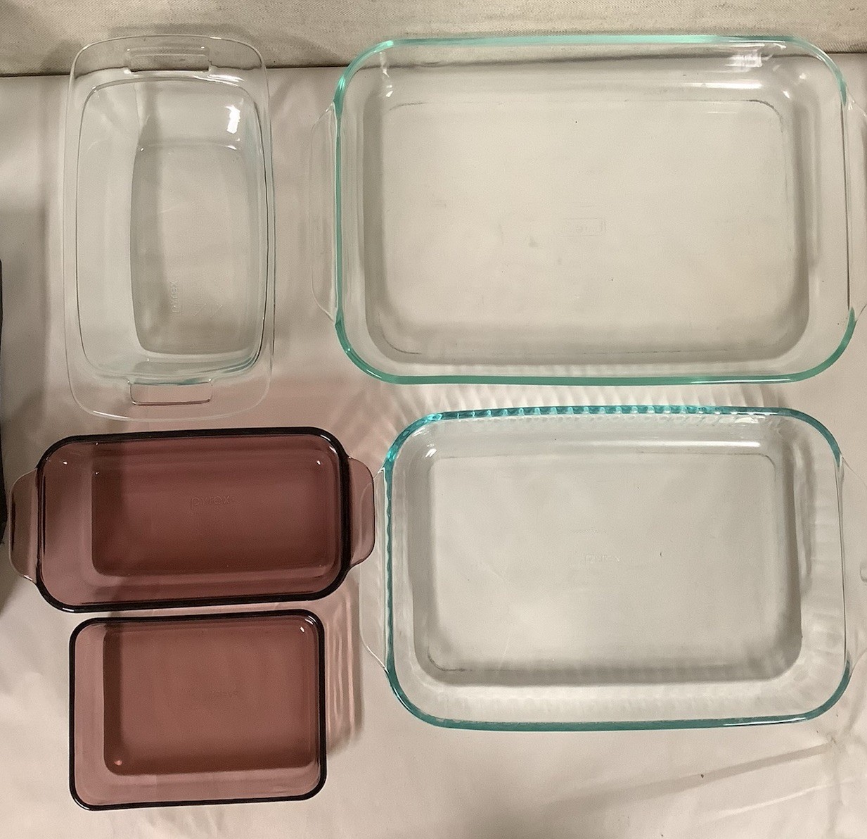 Pyrex Glass Cooking Ware Estate Lot Of Five Pieces