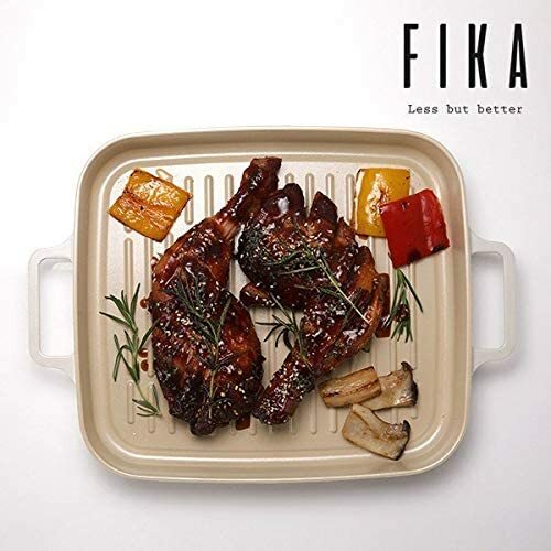 NEOFLAM FIKA Nonstick 11″ Barbeque Grill Frying Pan Skillet Griddle, Oven Safe