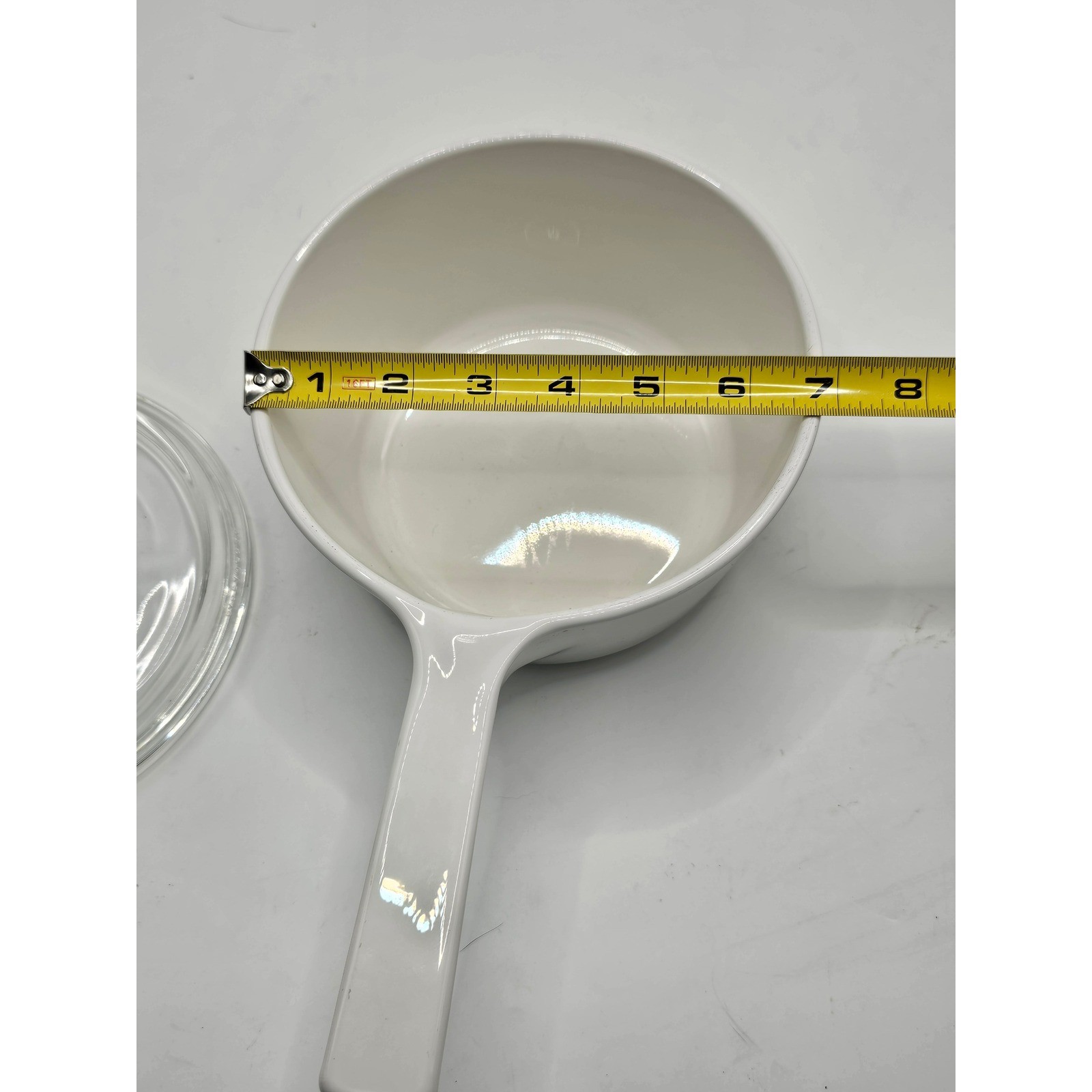 Corning Ware White Saucepan with Glass Lid 1.5 Liter U-1 1/2-B Vintage Cookware