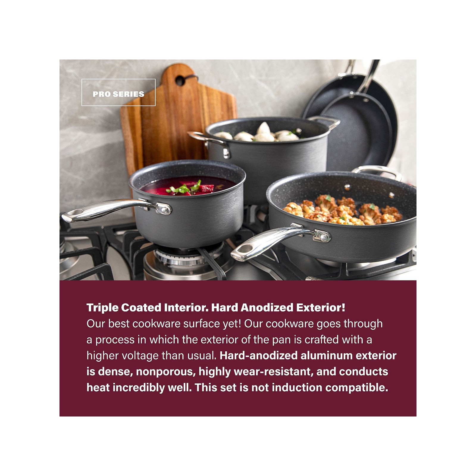 Granitestone Pro Hard Anodized 13-Pc. Nonstick Pots And Pans Cookware Set With