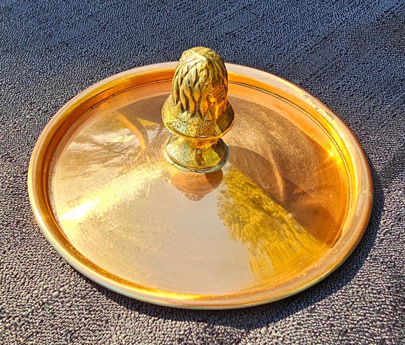 Ruffoni Historia 12cm Hammered Copper Lid ONLY with Acorn Bronze Knob Italy