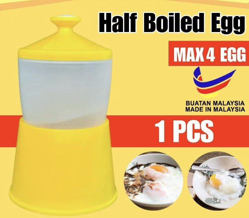 Half Boiled Egg Maker Malaysian Recipe Made in Malaysia Yellow Colour