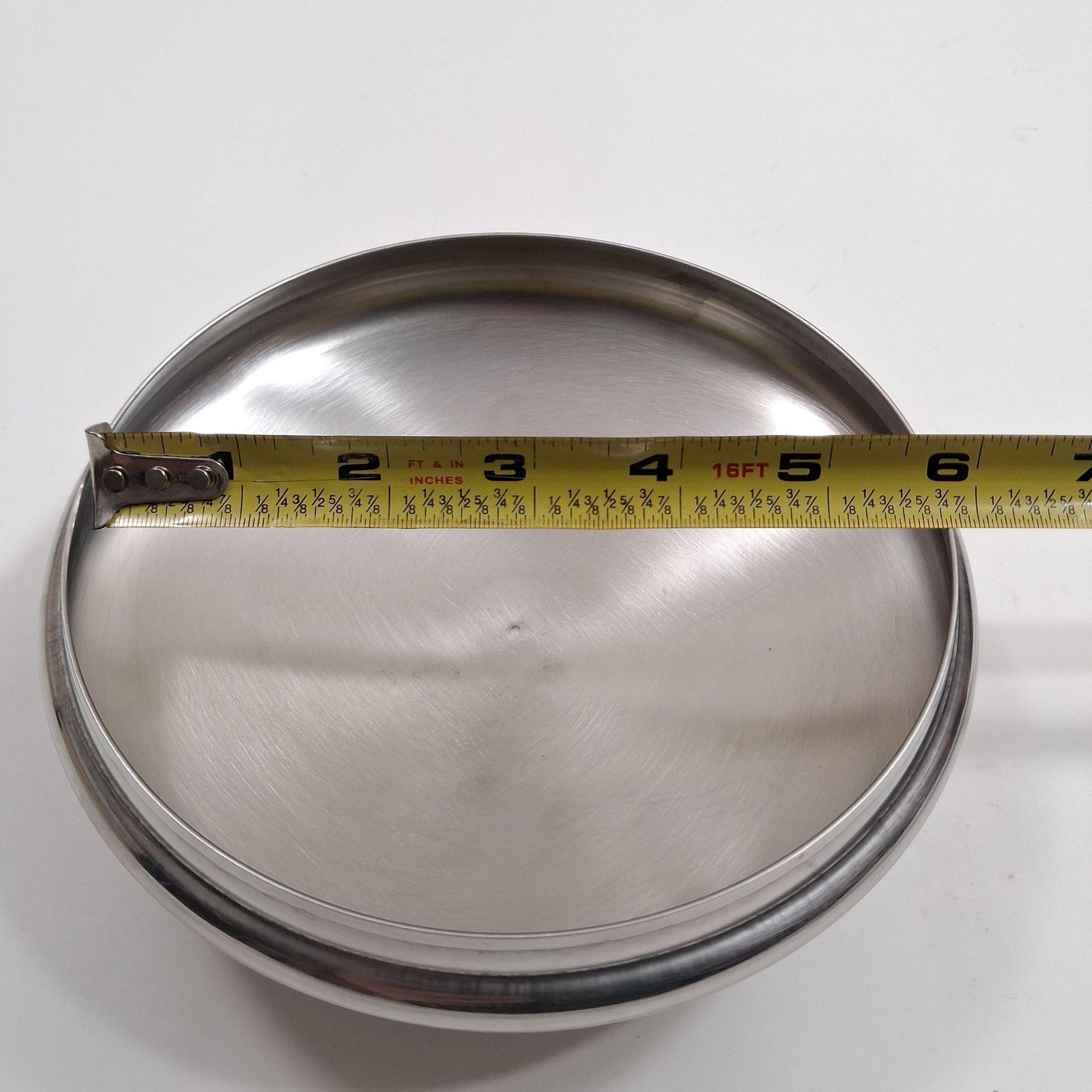 Stainless Steel Saucepan Lid 7 In Silver With Insulated Handle Fits Pot Cooktop