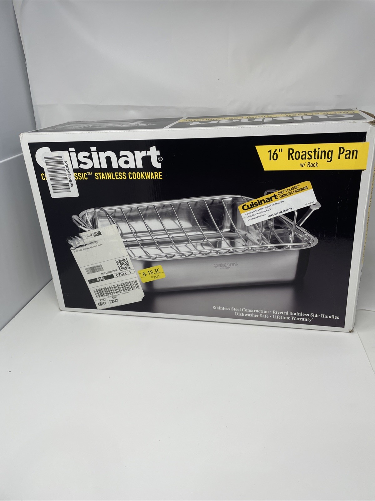 Cuisinart Chef’s Classic Stainless Cookware 16″ Rectangular Roaster Rack