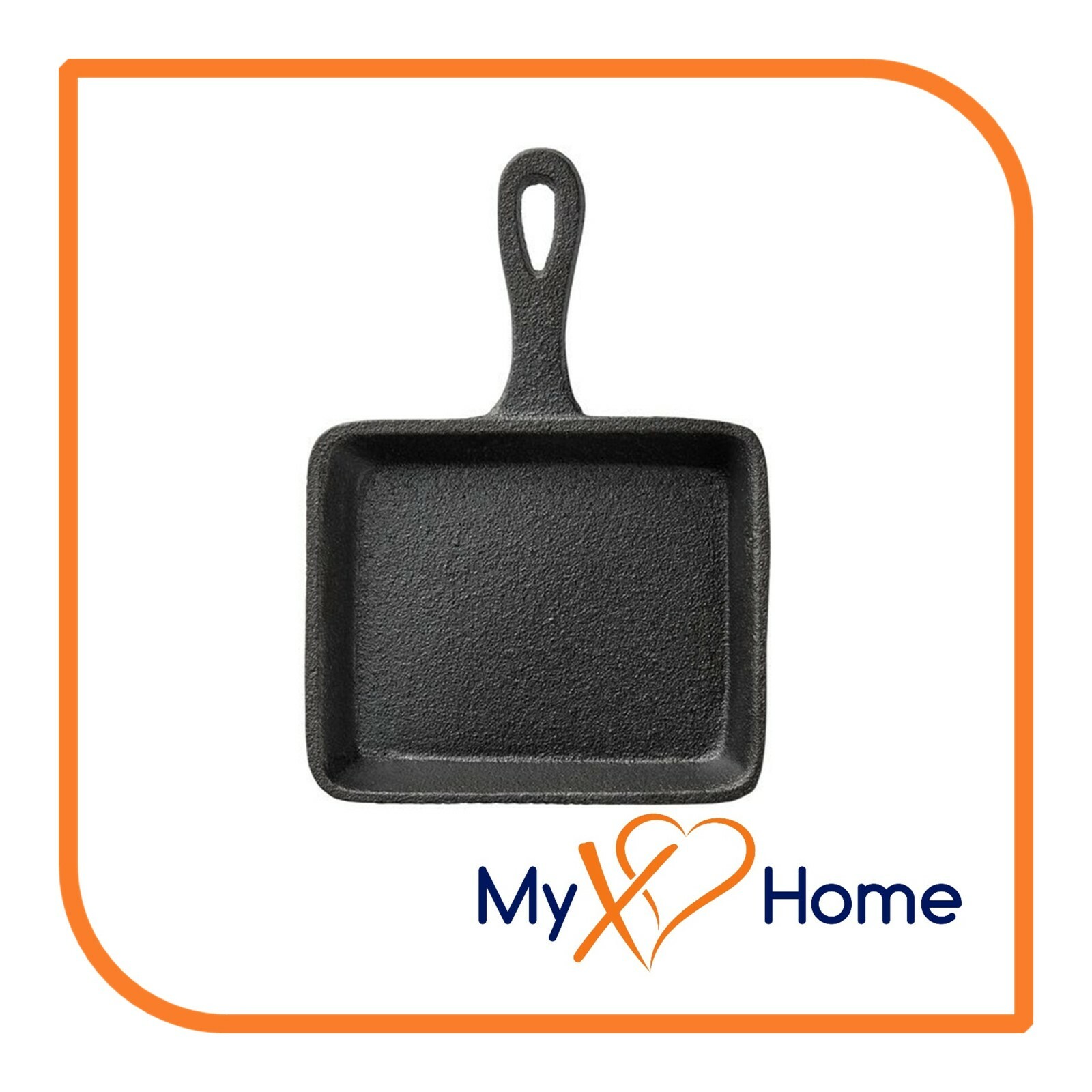 5″ x 4″ Rectangular Cast Iron Frying Pan / Skillet (6 Skillets) by MyXOHome