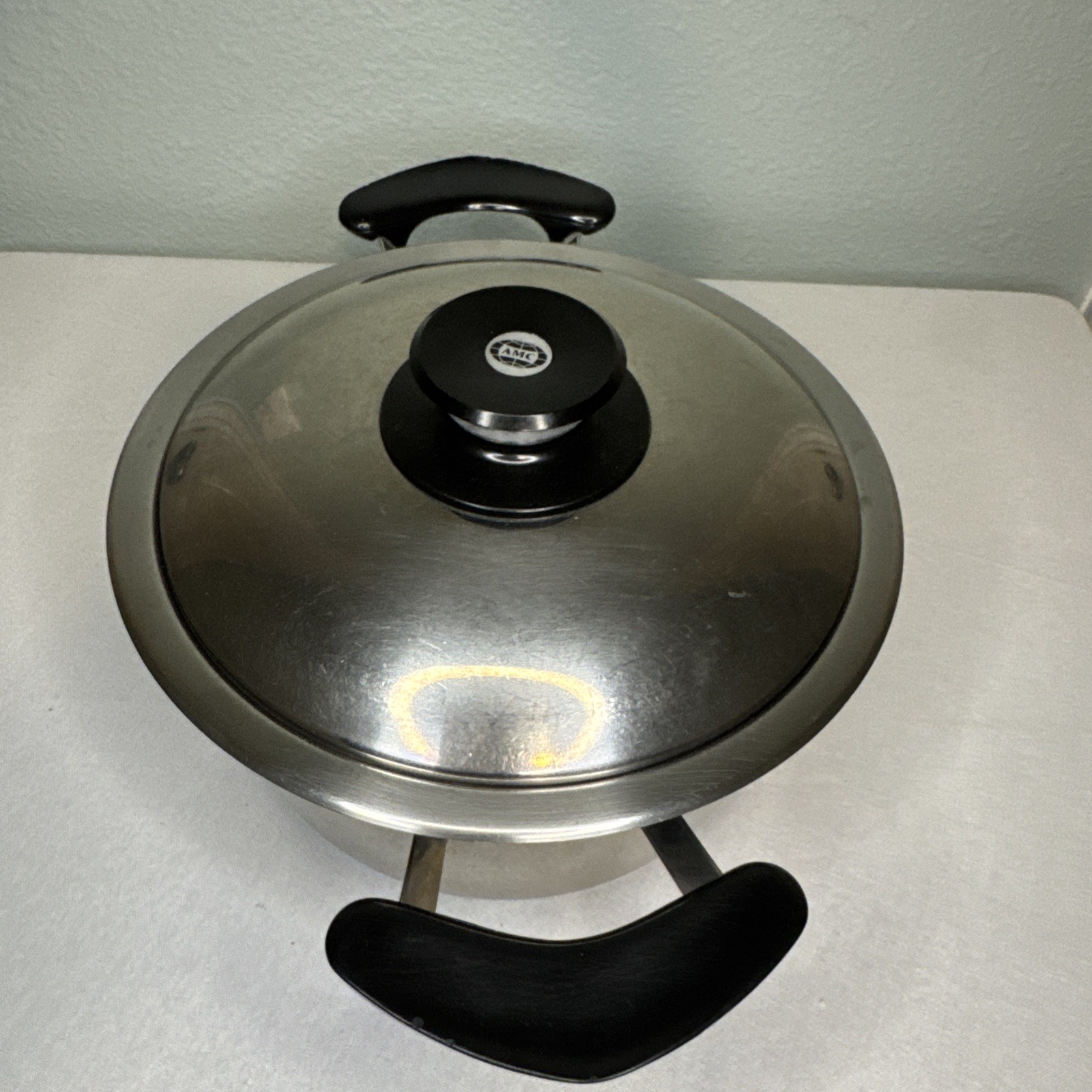 AMC Stainless Steel 8” 3 Qt Pan Pot Double Handle With Lid