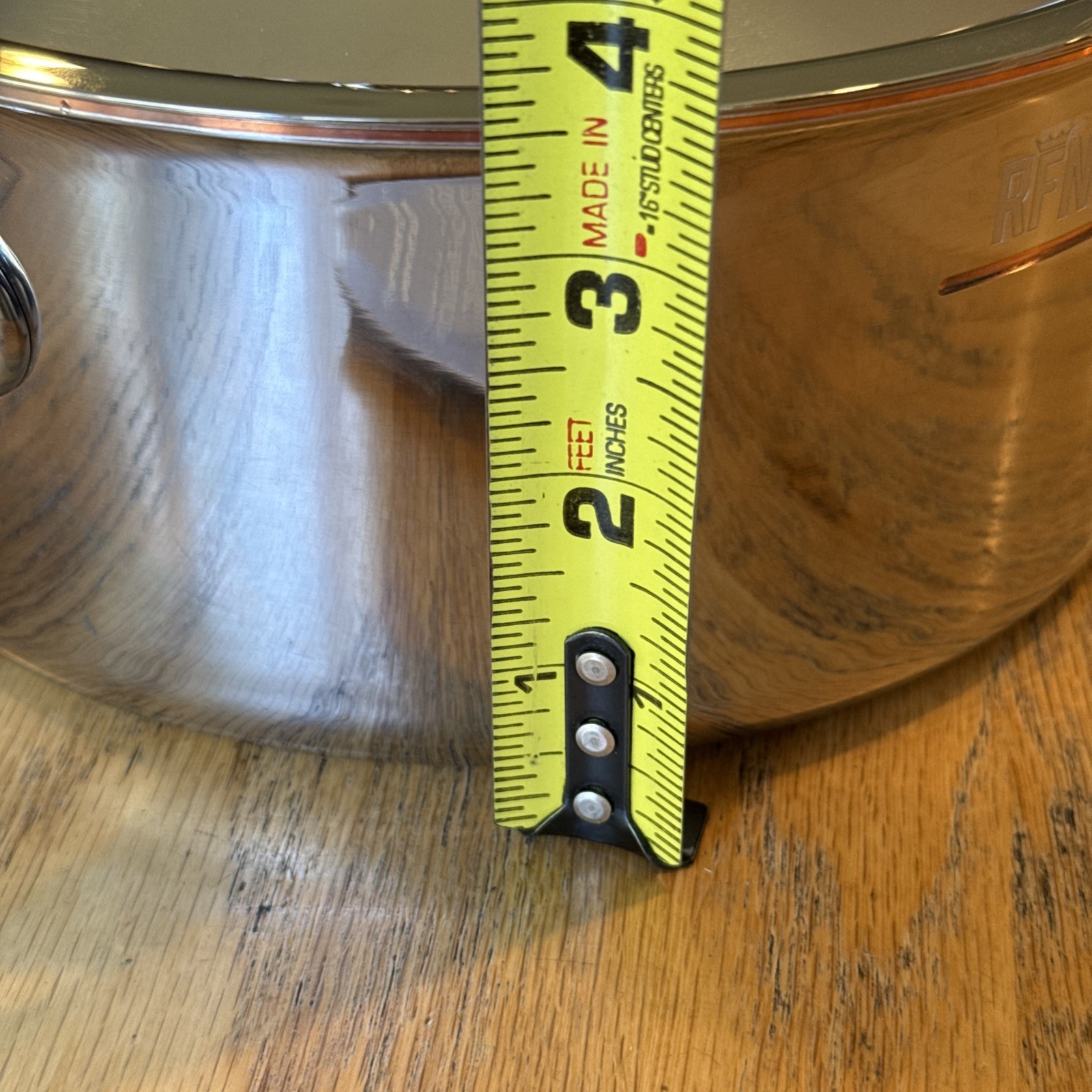 Brand New Ruffoni Pot 3qt Copper Core Premium Stainless Steel w/ Lid- Italy