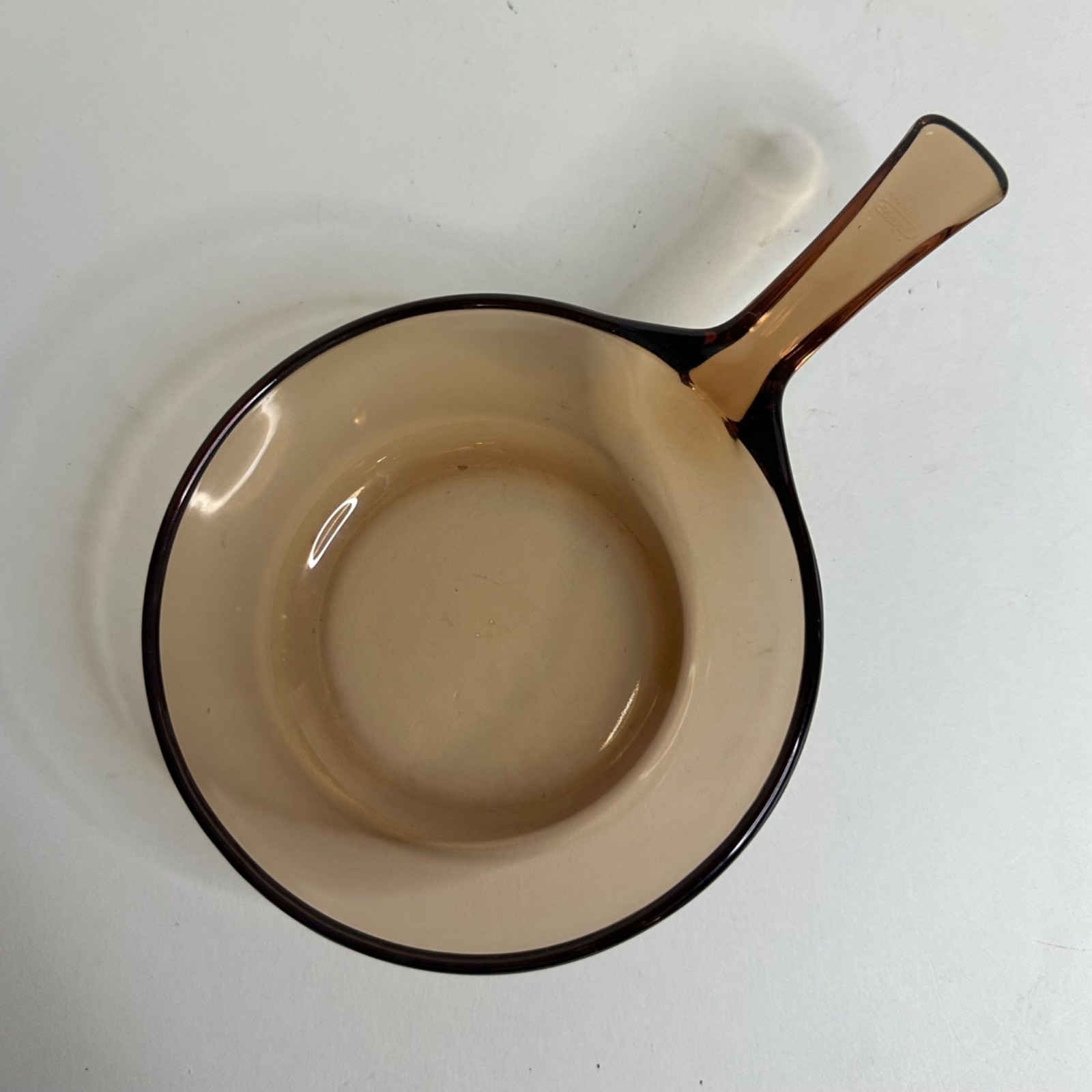 Vintage 1990s Vision USA Corning Ware Amber V-.5-B Small 1/2 liter Saucepan