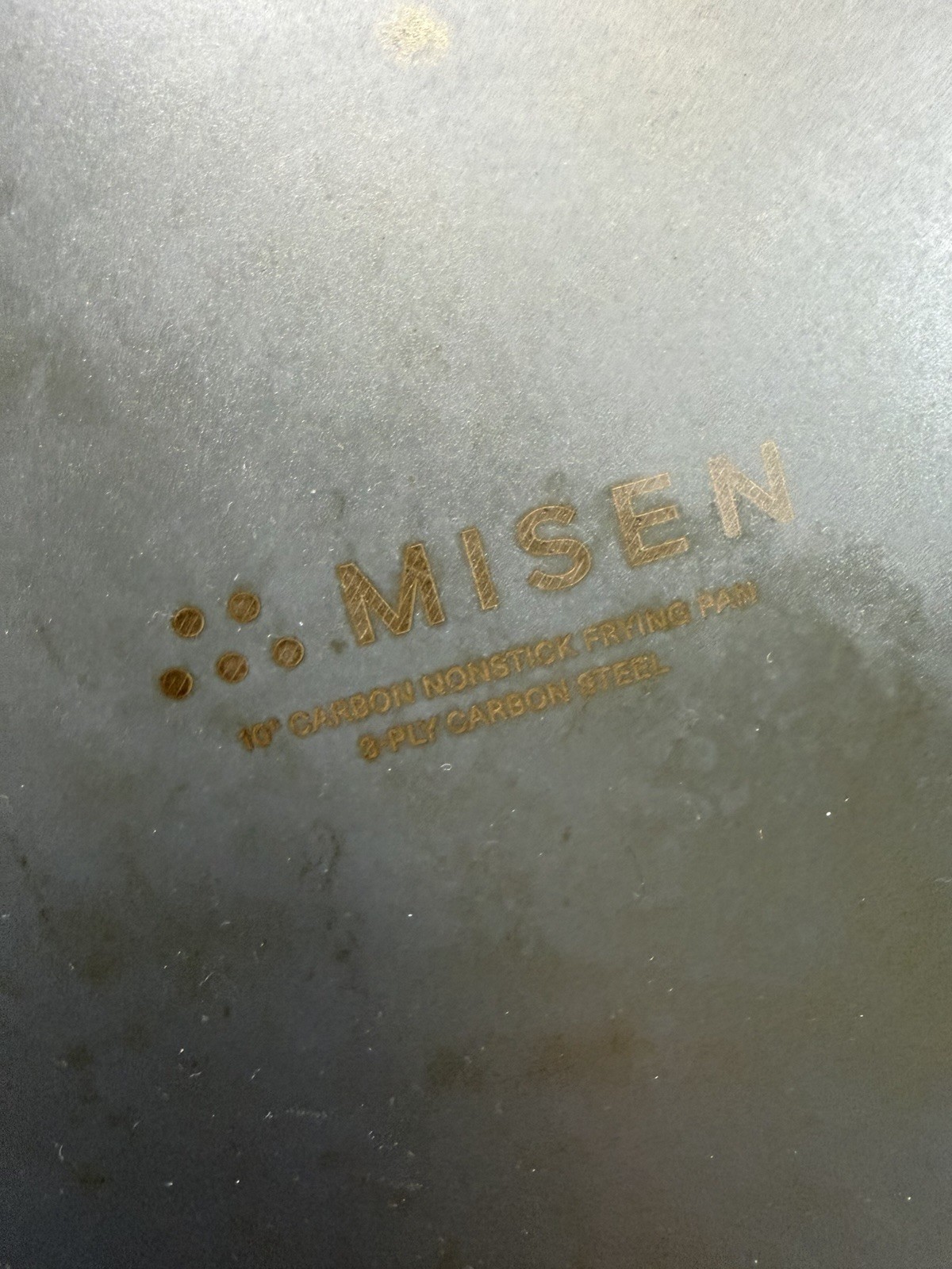 Misen 10” Inch Pre-Seasoned Carbon Steel Fry Pan Retail $99 Used