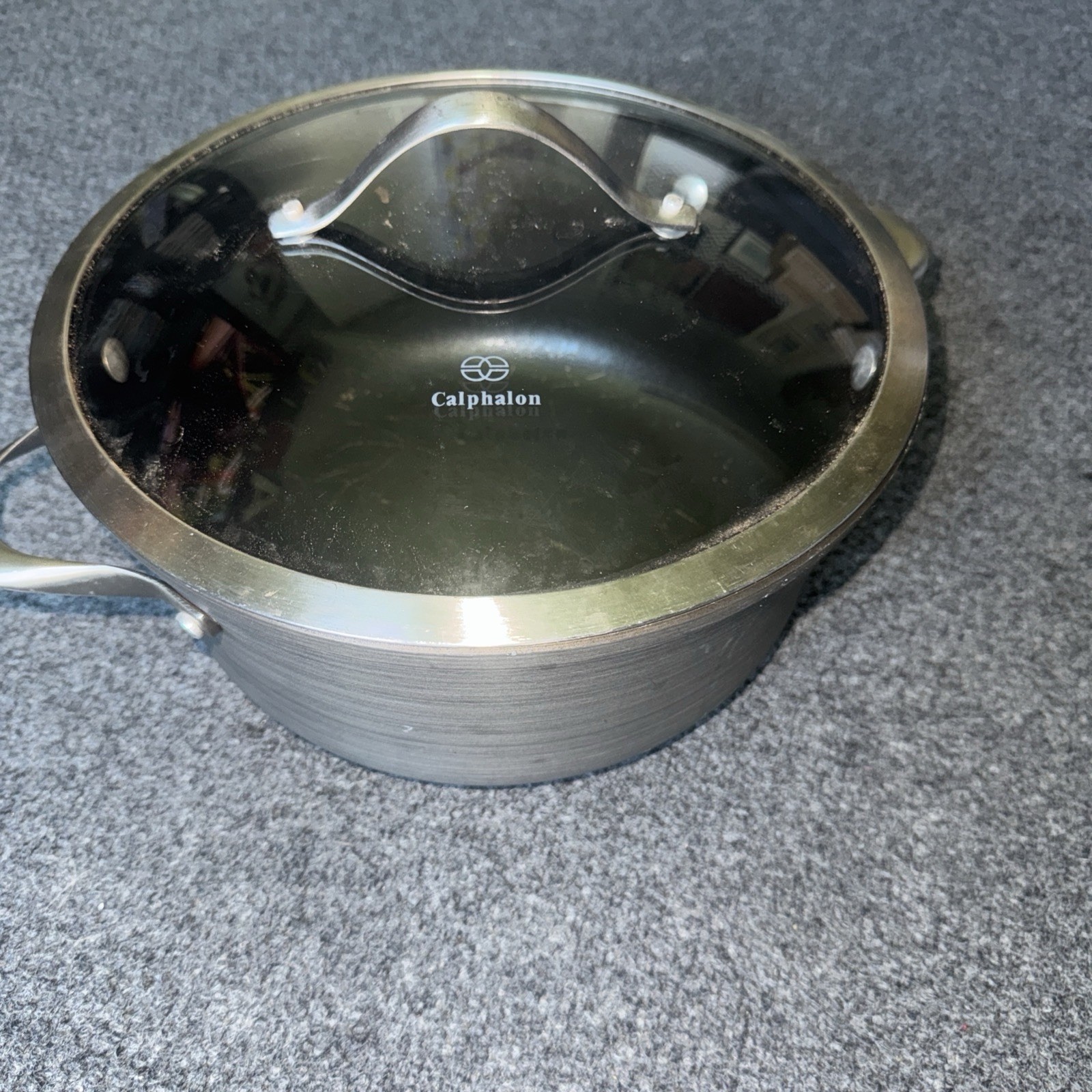 Calphalon Commercial Aluminum Hard Anodized Stockpot 6.5 Quart 8706-1/2 USA