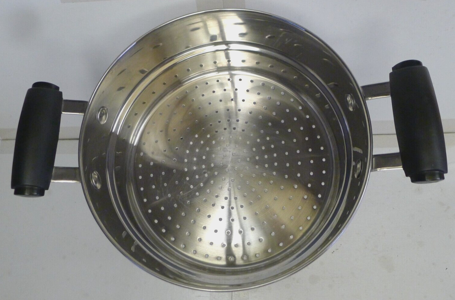 Stainless Steamer Pot Insert with 2 Handles 9 1/4″ – 9 1/2″ Inside Pot Diameter