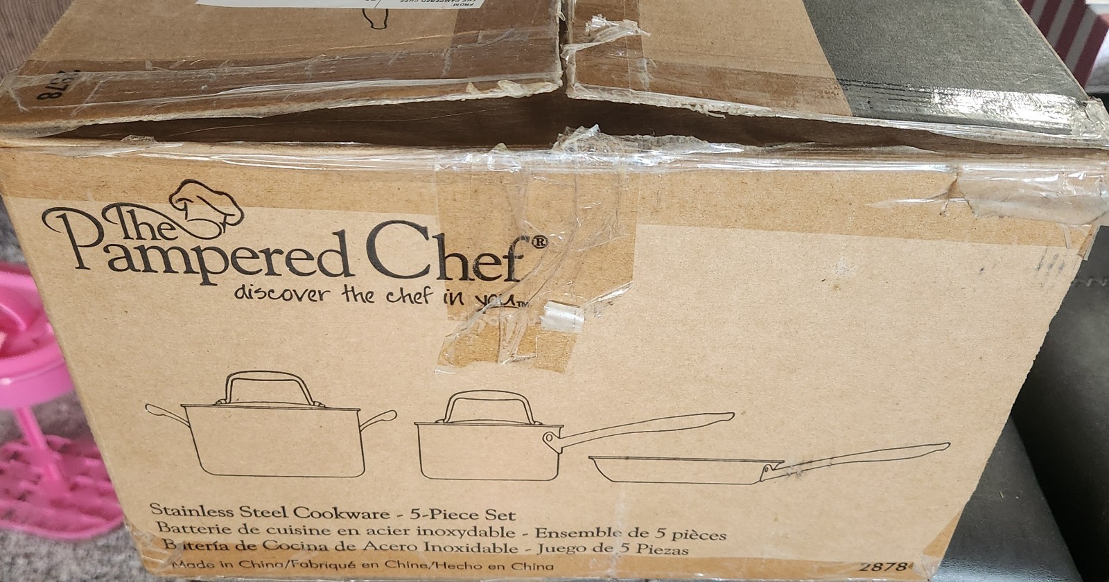 PAMPERED CHEFF STAINLESS STEEL SS 5 PC COOKWARE SET 2878 RETIRED NIB NEW