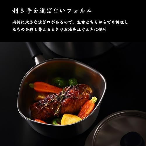Yanagi Sori 22cm Stainless Steel Saucepan w/Lid Induction Compatible Japan