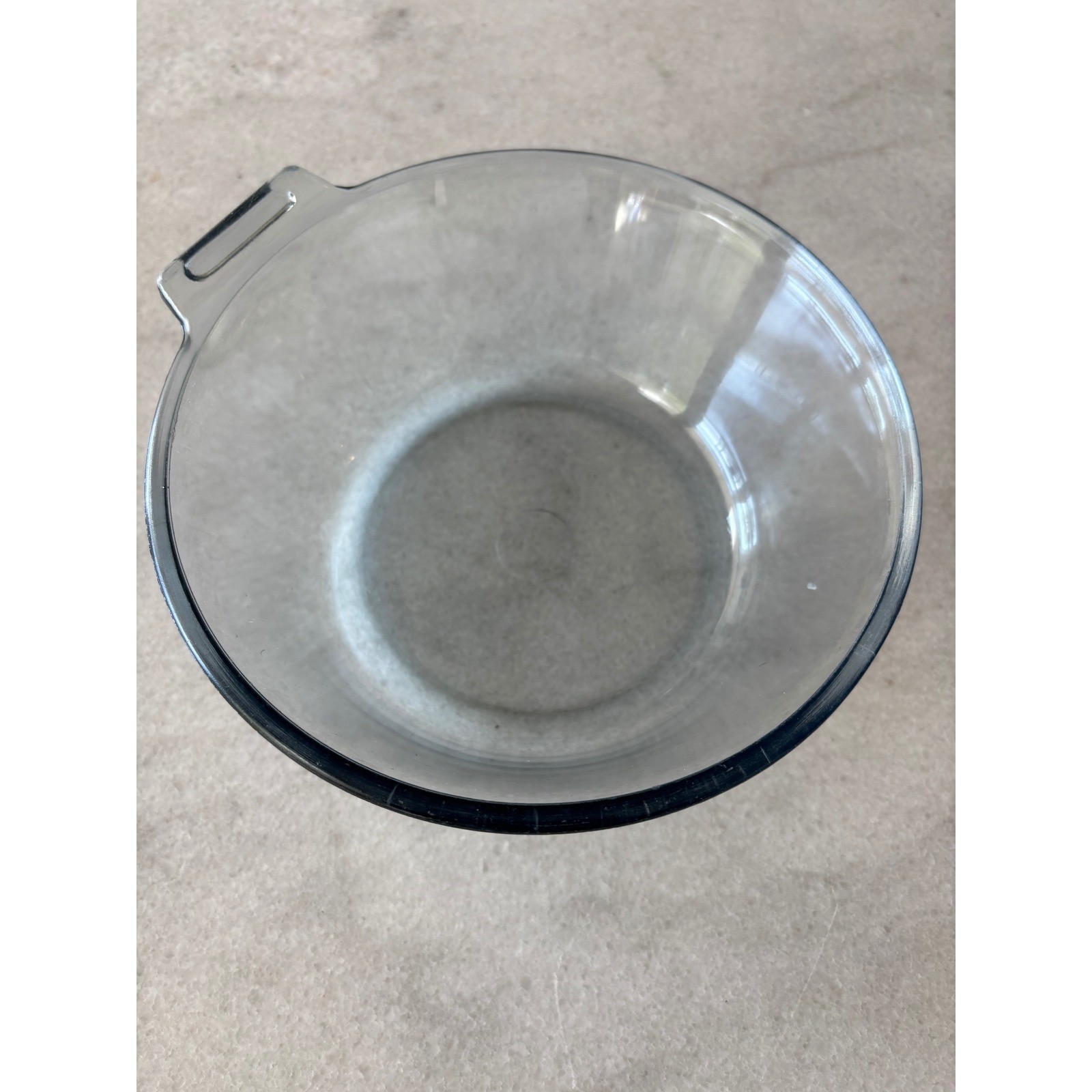 pair of PYREX casserole dishes set smoke gray blue 15 oz glass vintage 022