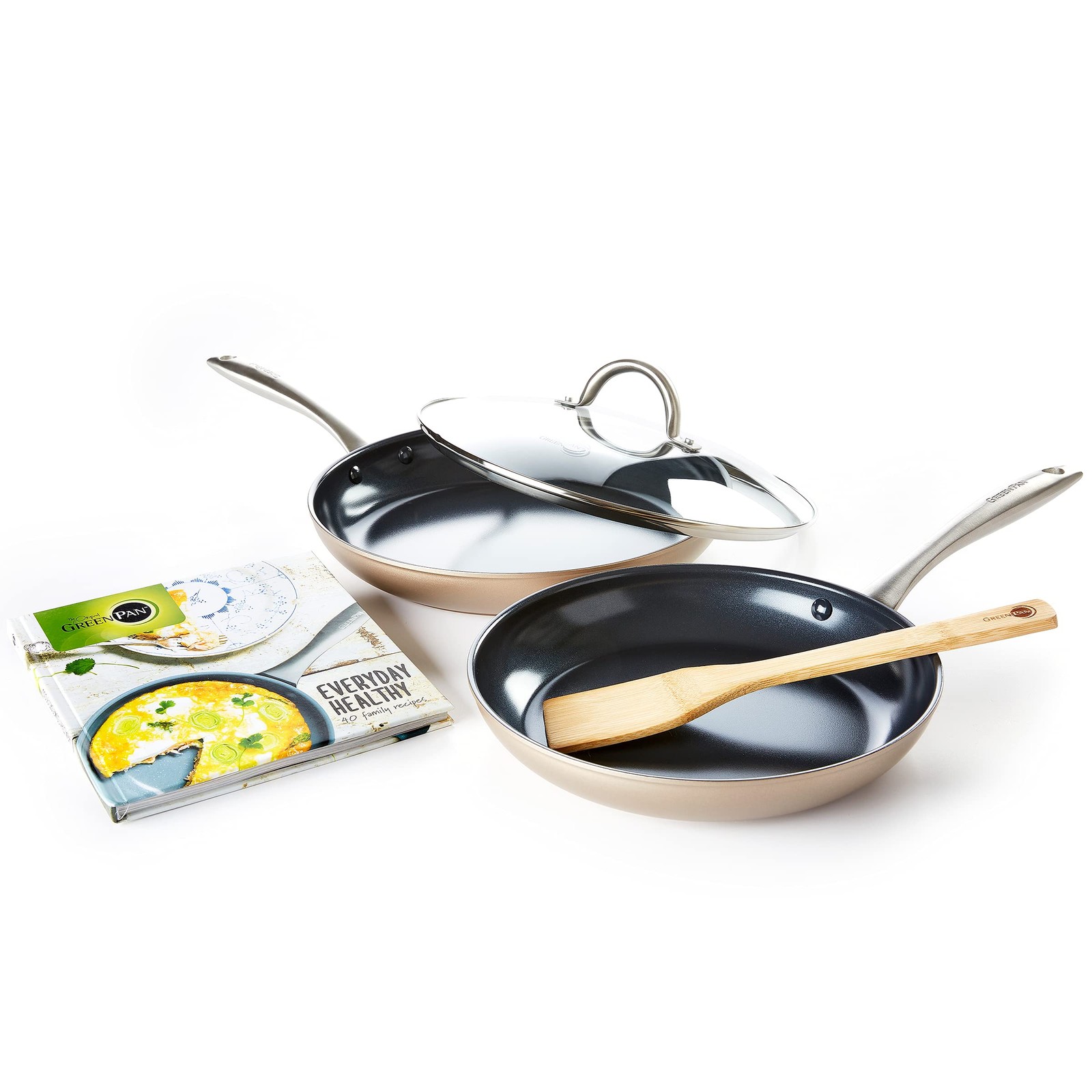GreenPan Limited Edition 10th Anniversary 5pc Ceramic Non-Stick Cookware Set, Br