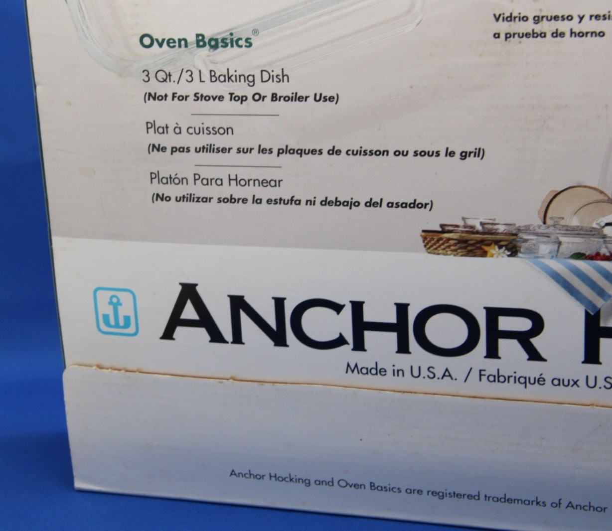 Anchor Hocking 3qt. Oven Basics 9″x13″ Rectangular Baking Dish Clear Glass USA