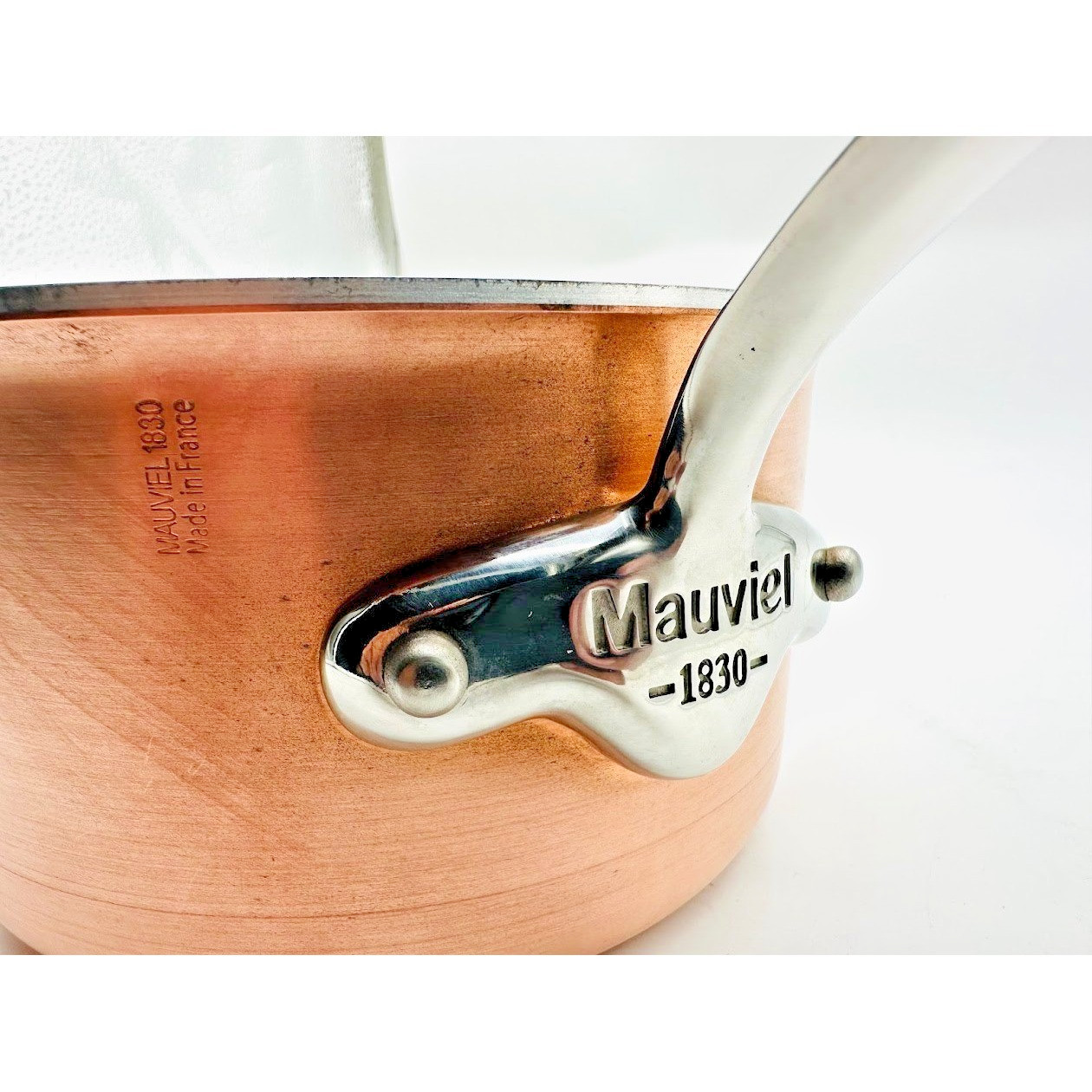 Mauviel 1830 M150S Copper Saucepan with Glass Lid Made in France 1.5mm Stainless