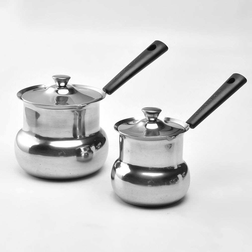 Stovetop Milk Warmer Boiling Pot Cooking Stainless Steel Coffee for