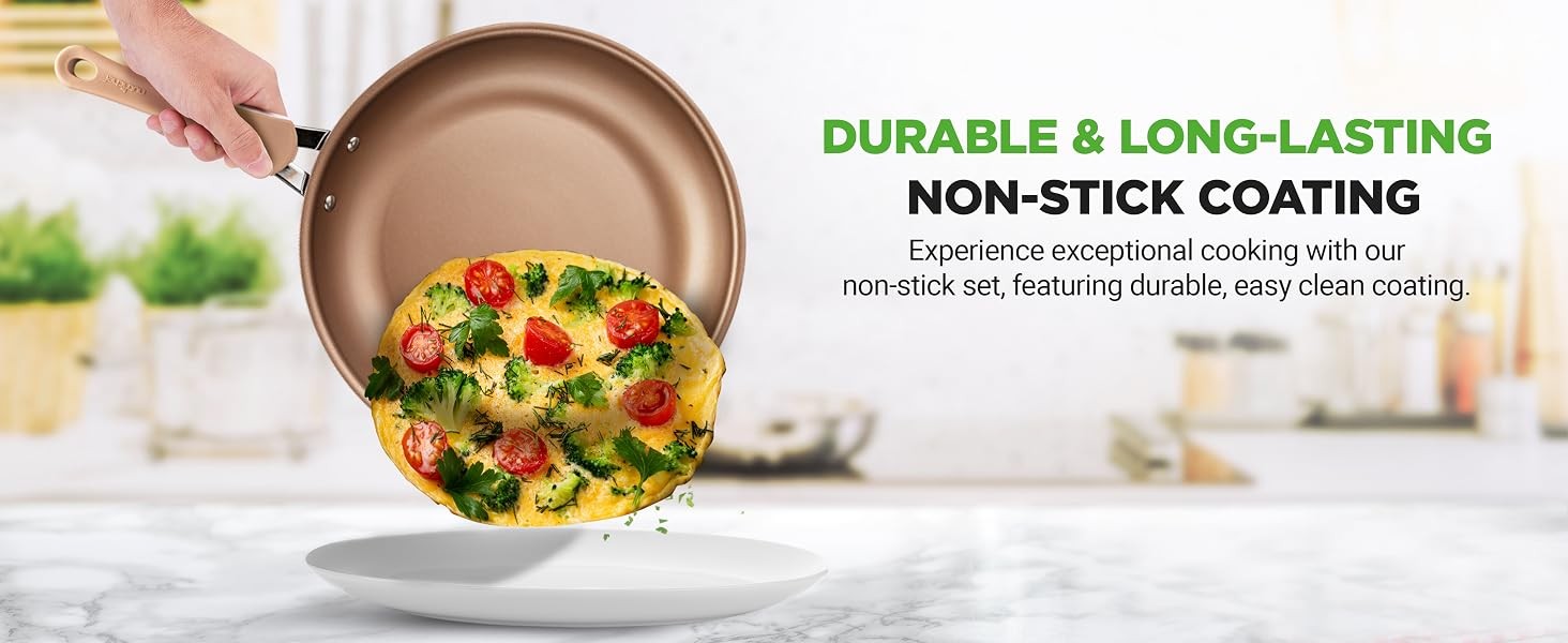 Nutrichef 20 Piece Professional Home Kitchen Cookware and Bakeware, Pots and