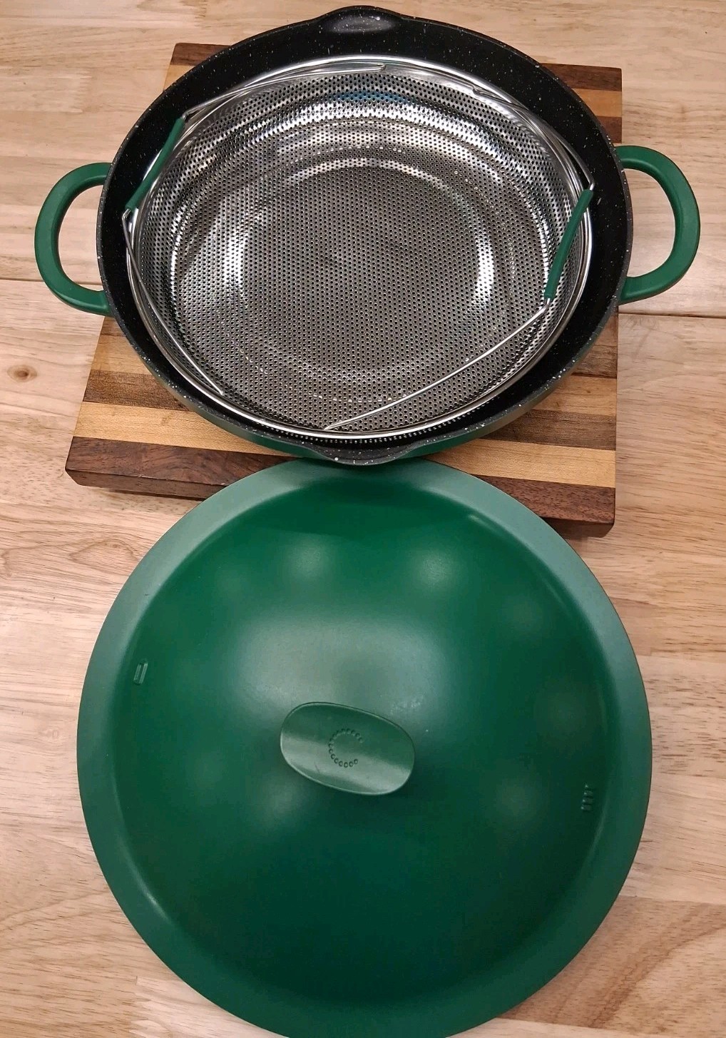 3 Pc Curtis Stone 11″ Dura-Pan Nonstick Cast Aluminum All Day Pan—Green Look