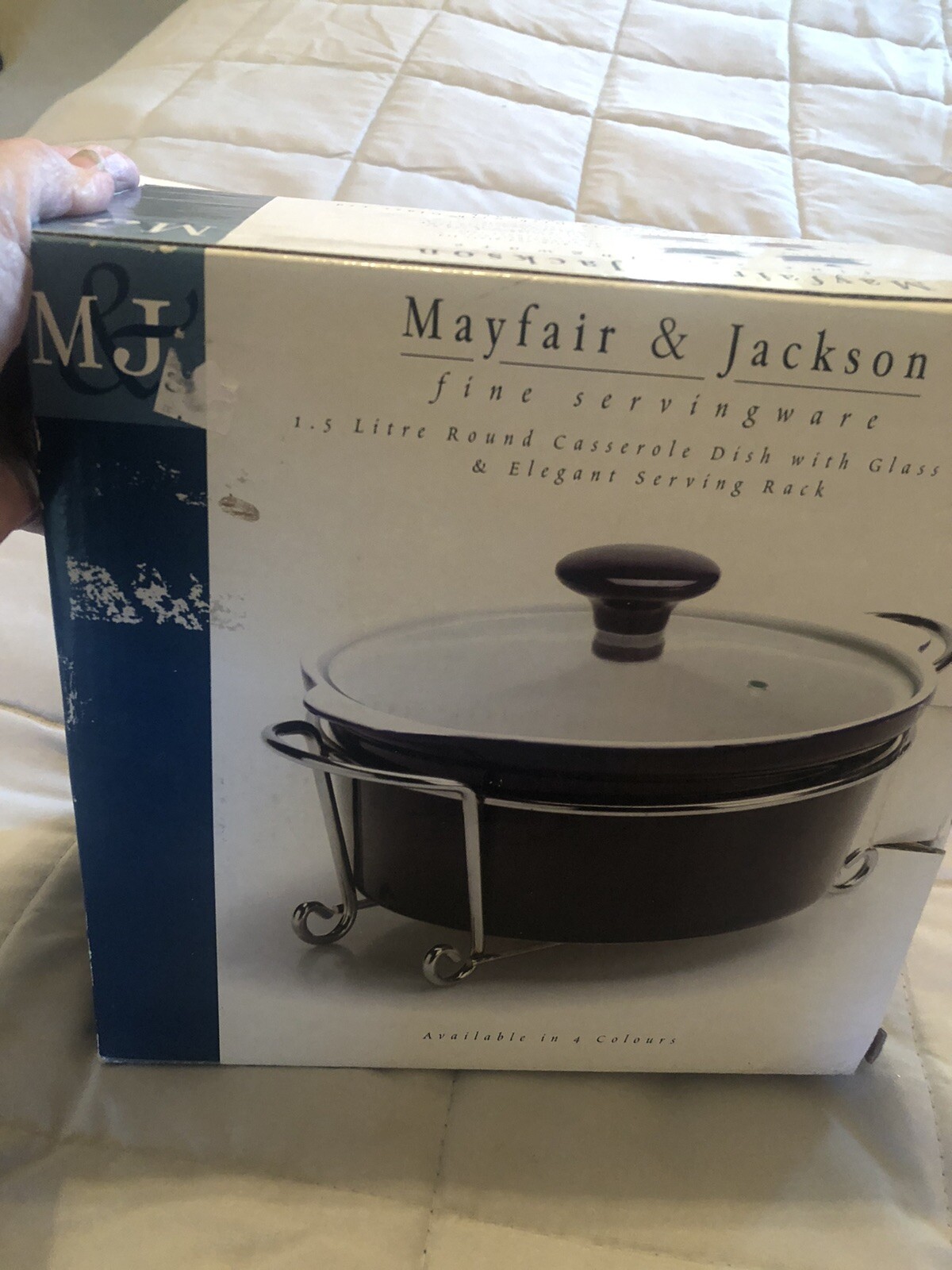 MAYFAIR & JACKSON Fine Silverware 1.5 Liter Red Round Casserole Dish Lid & Stand