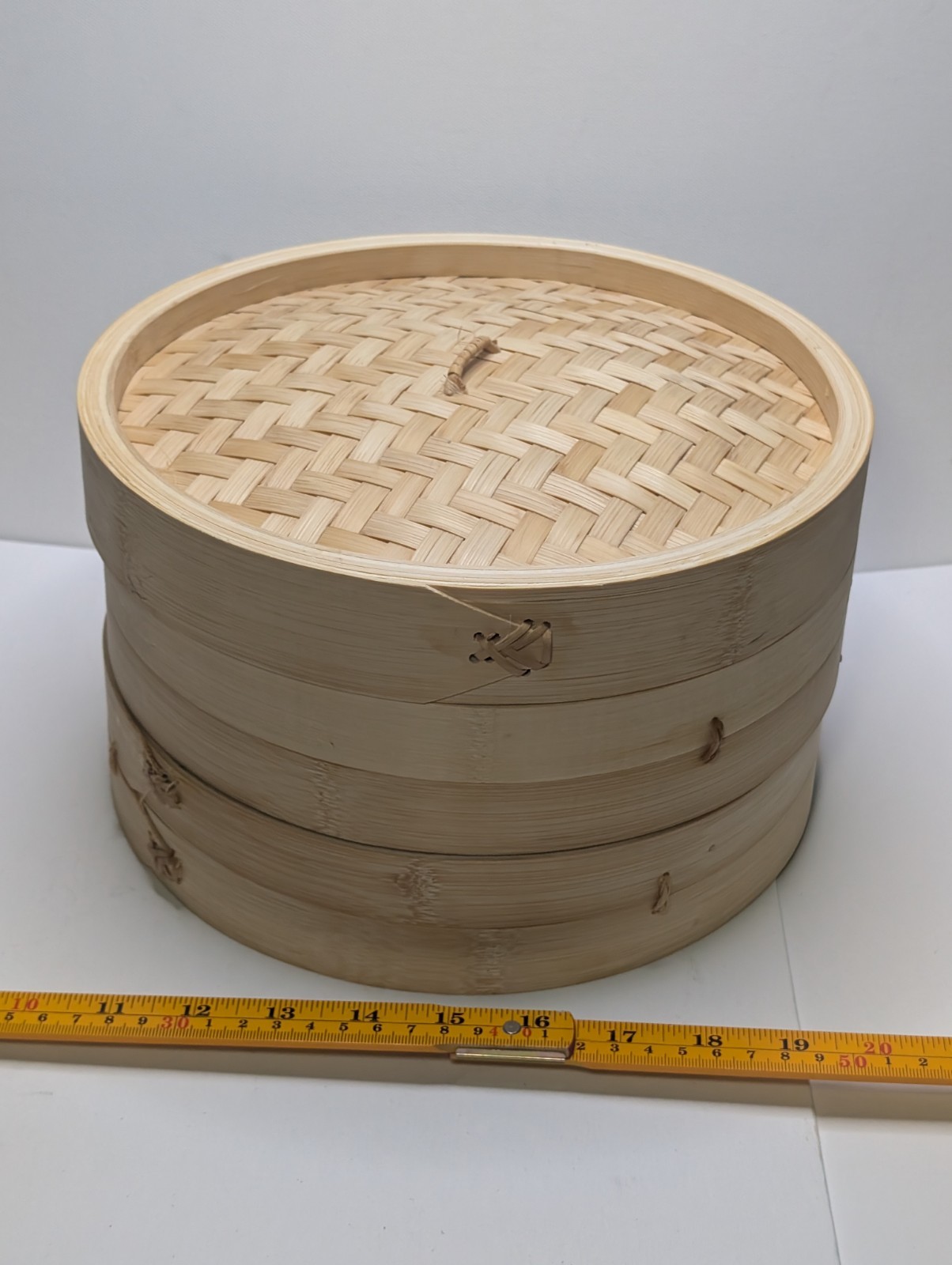3 Tier Bamboo Steamer Basket Set 10″ Dumpling Dim Sum Food Steaming Cooker Lid