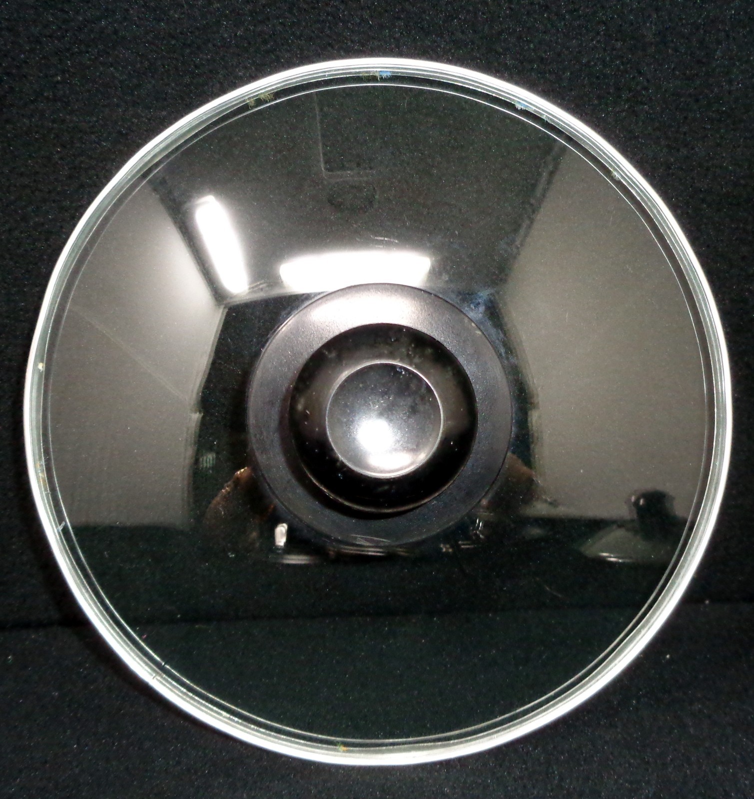 Glass Pot Lid-Plastic Knob-Metal Rim-6-1/2″