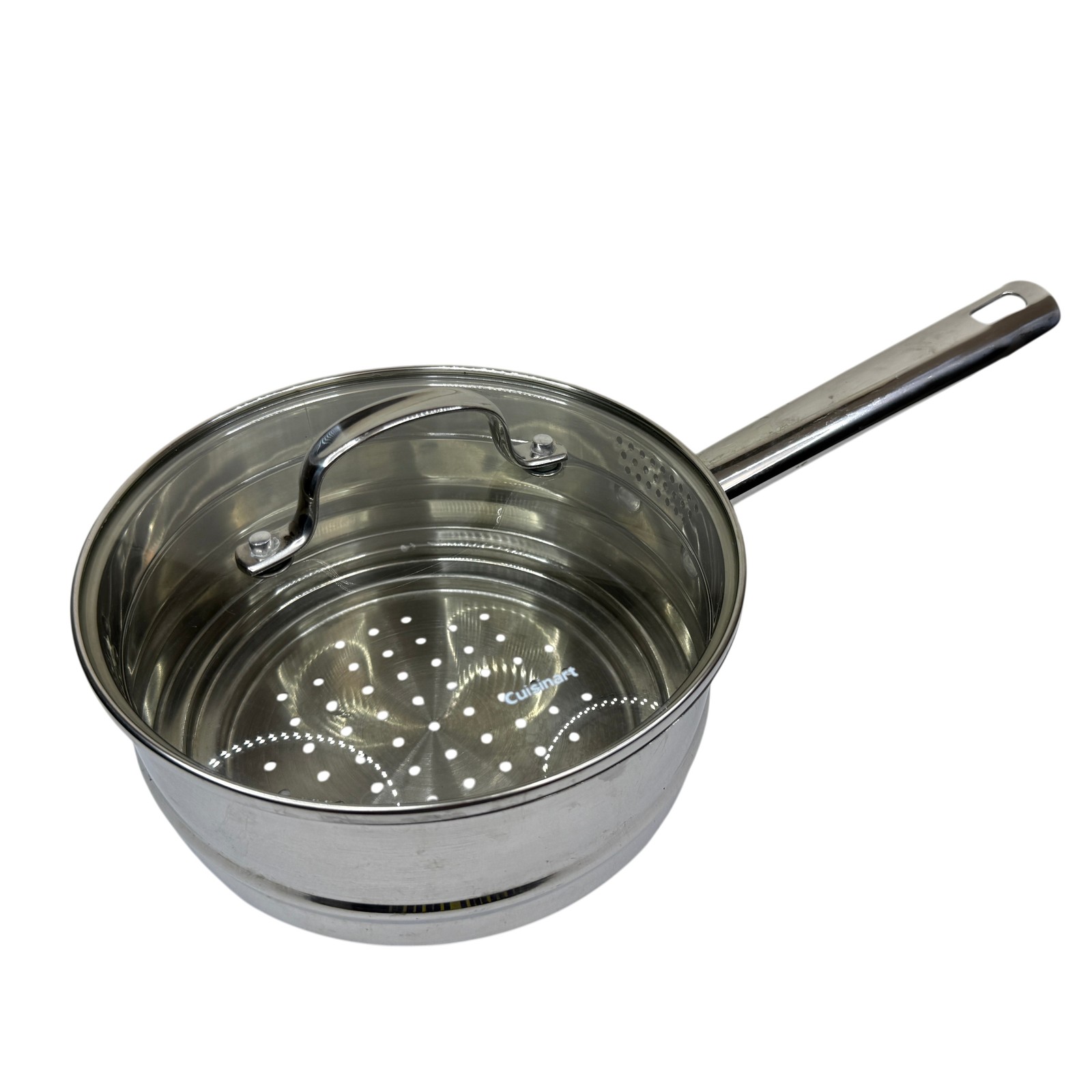 Cuisinart Stainless Steel Universal Steamer Pot w/ Glass Lid 20cm Pan Cookware