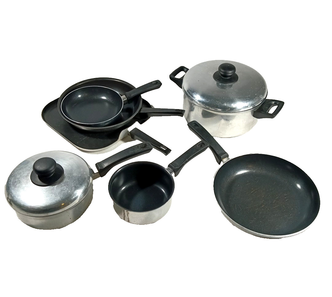 CHEFMATE 7-Piece Aluminum Non-Stick Cookware Kitchen Set + 2-PC MIRRO Bonus Set