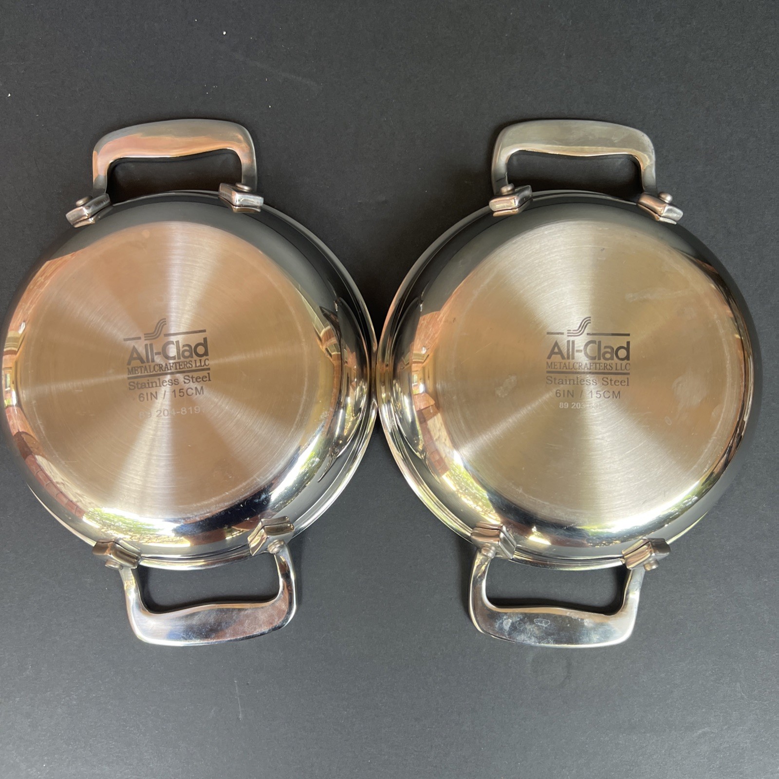 All-Clad 6” Mini Gratin Pan x2 Double Handle Stainless Steel Oven Broiler Safe
