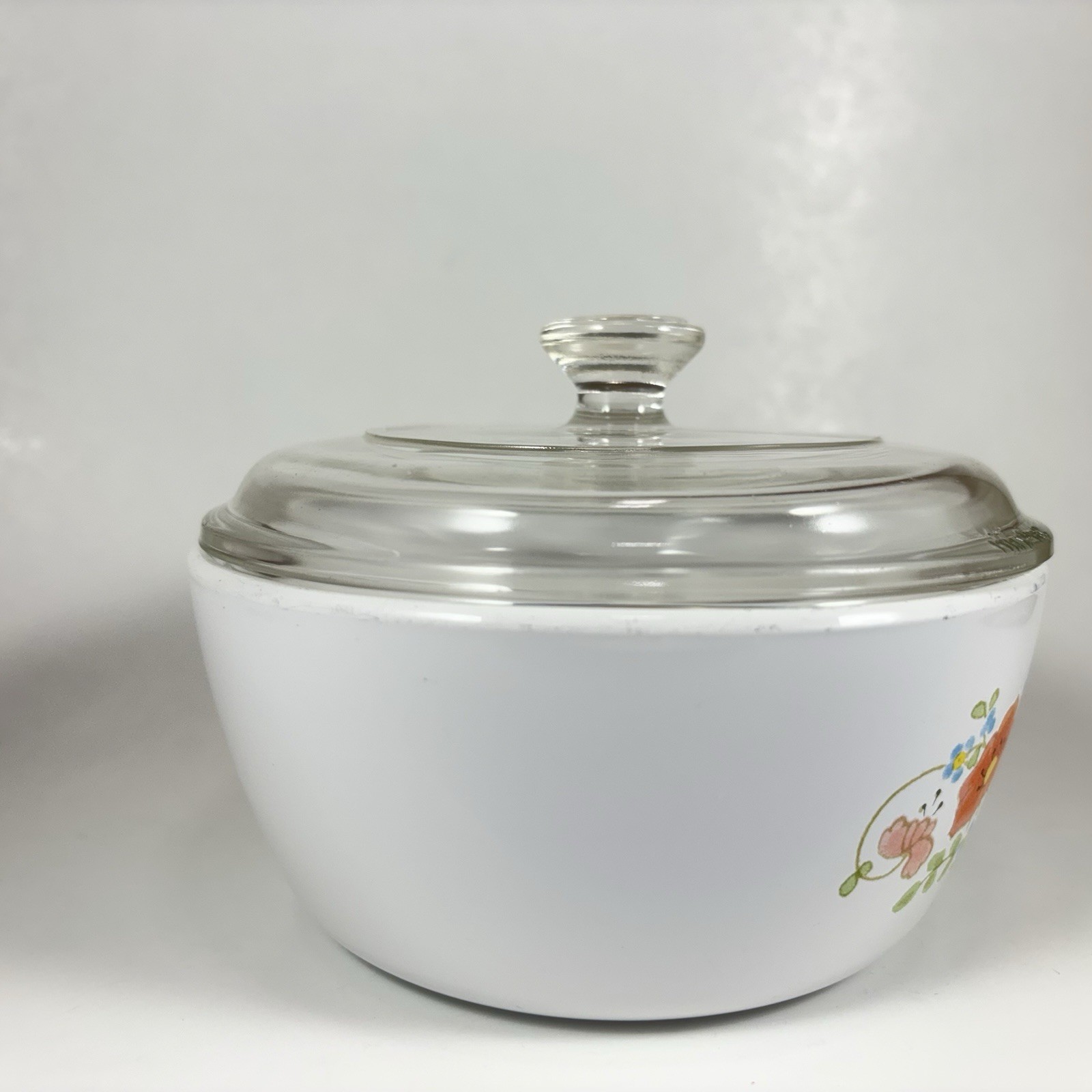 Vintage Corning Wildflower P-82-B Handled Sauce Pan With PYREX Lid 1.5 Pint