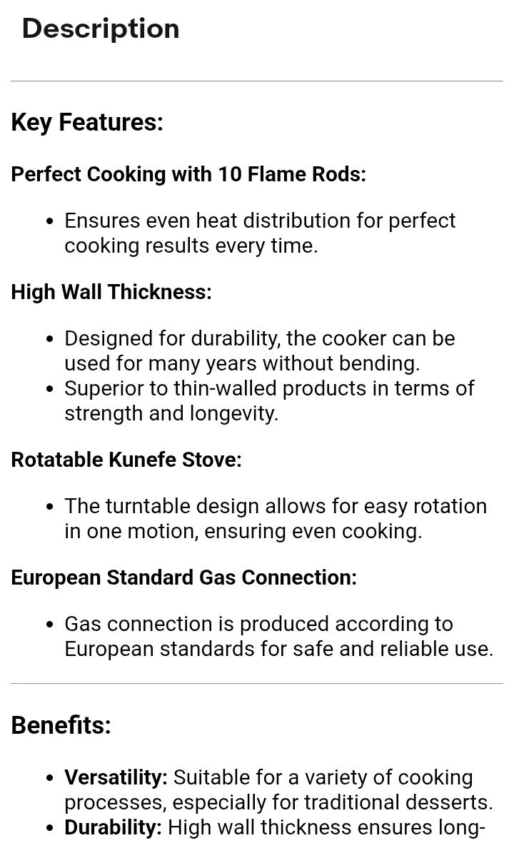Multiple Flame Kunafa Knafeh Kadayif Cook Portable Burner Gas Stove Camp