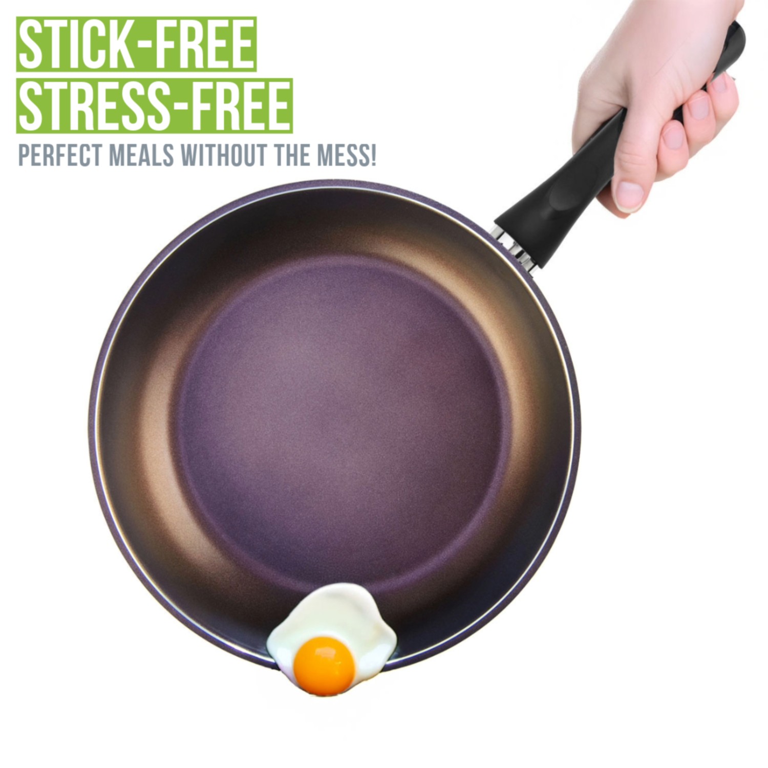 TeChef – Purple Color Pan 12″ Fry Pan, Coated with Teflon® Select (PFOA Free)