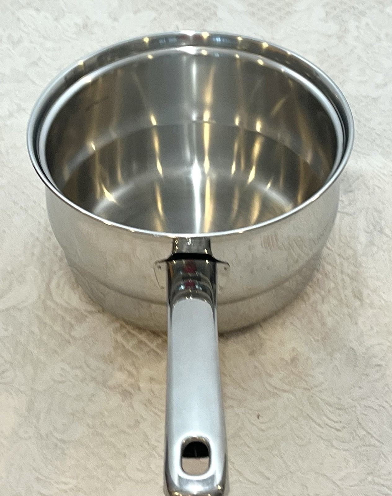Vintage Belgique Tools Of The Trade Stainless Steel 2 Quart Double Boiler Pan