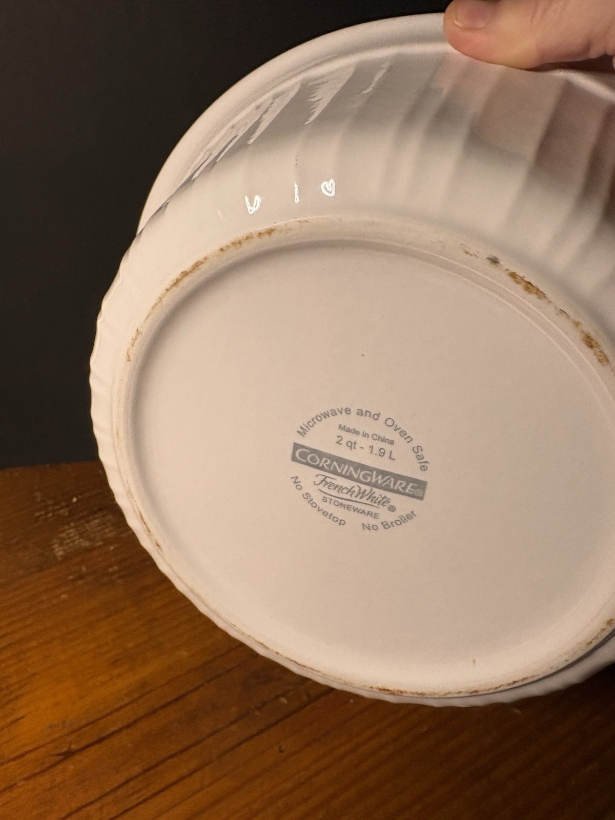 CorningWare 2 Qt Or 1.9 L Casserole Dish Round FrenchWhite With Pyrex Glass Lid