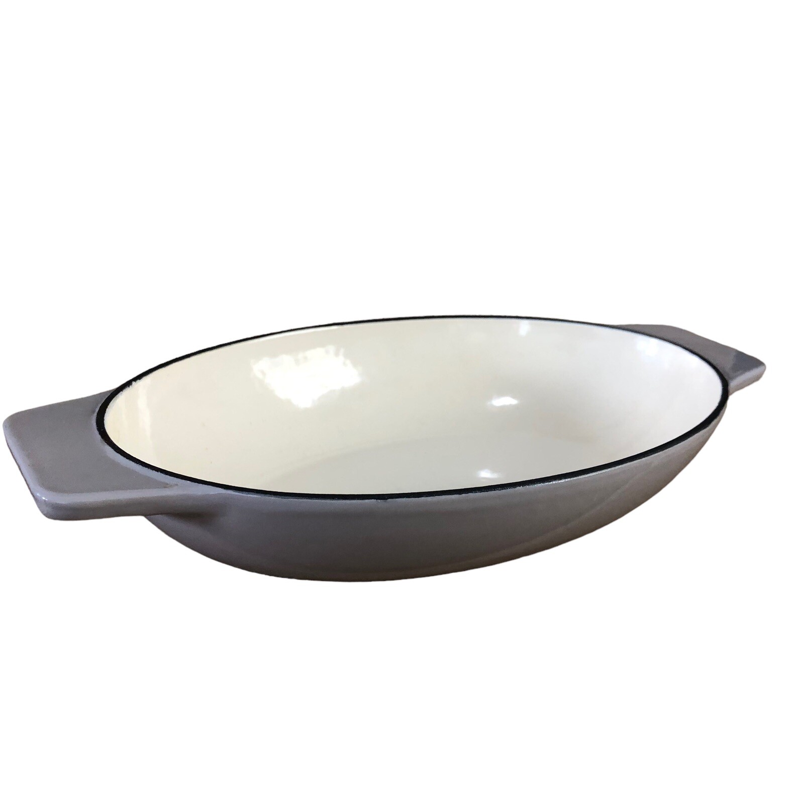 Martha Stewart enameled cast iron oval casserole 10.5 InX 6.25 In X 2 In