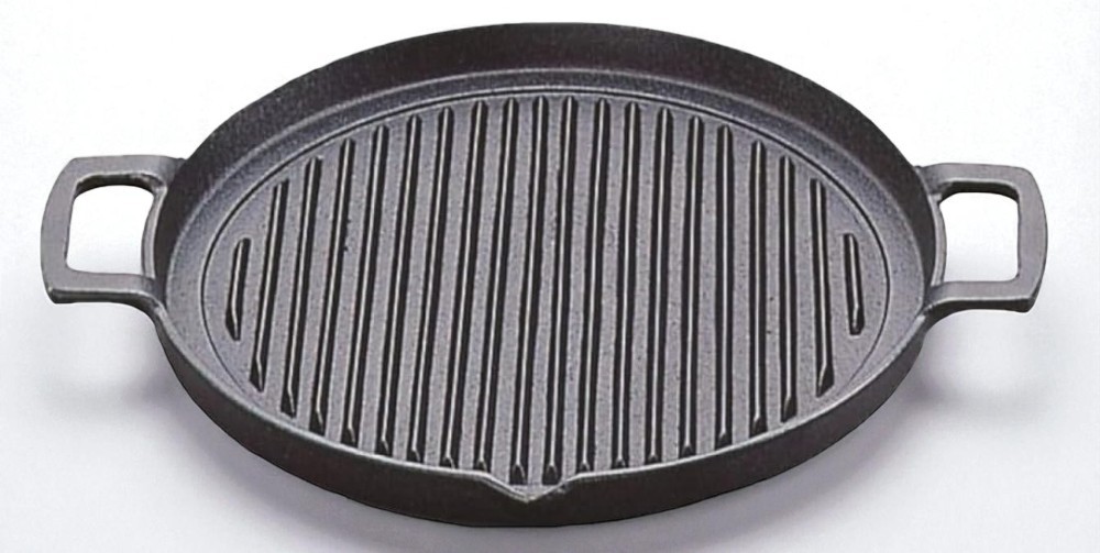IWACHU Nambu Tekki Yakiniku Grill Plate 25cm Cast Iron Japan IH Gas BBQ Skillet