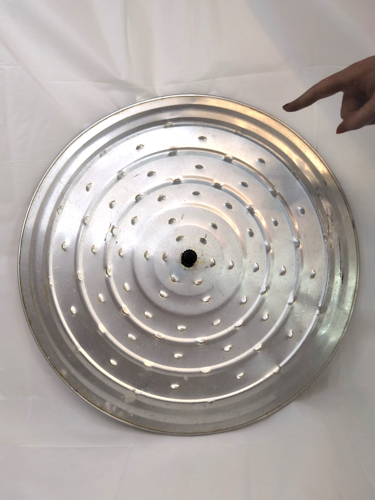 Aluminum Steamer Lid for Cooking 12” Steam Vented Black Handle Vintage