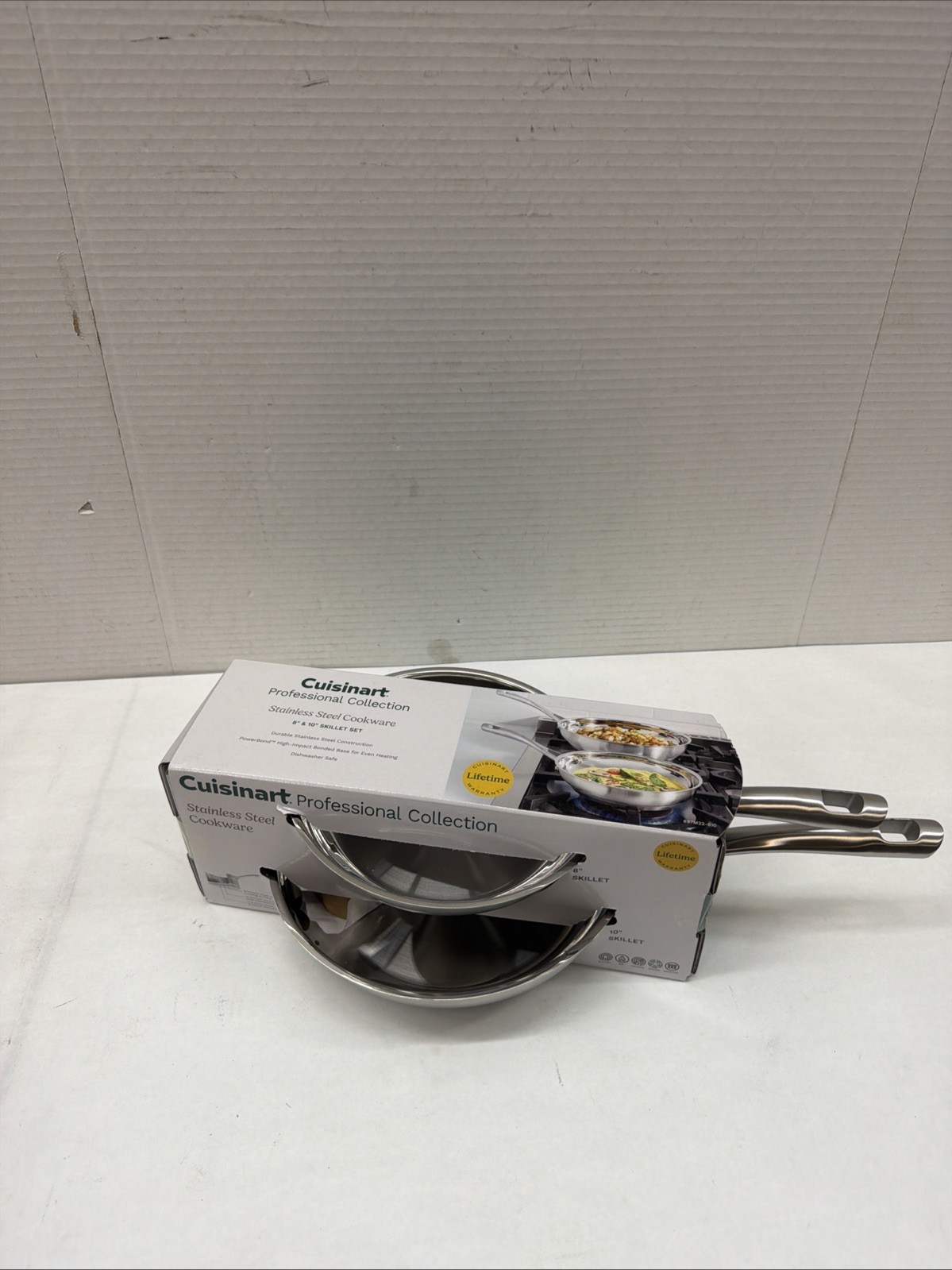Cuisinart Stainless Steel Frying Pan Skillet Set 8″ 10″ In Cookware Single Ply
