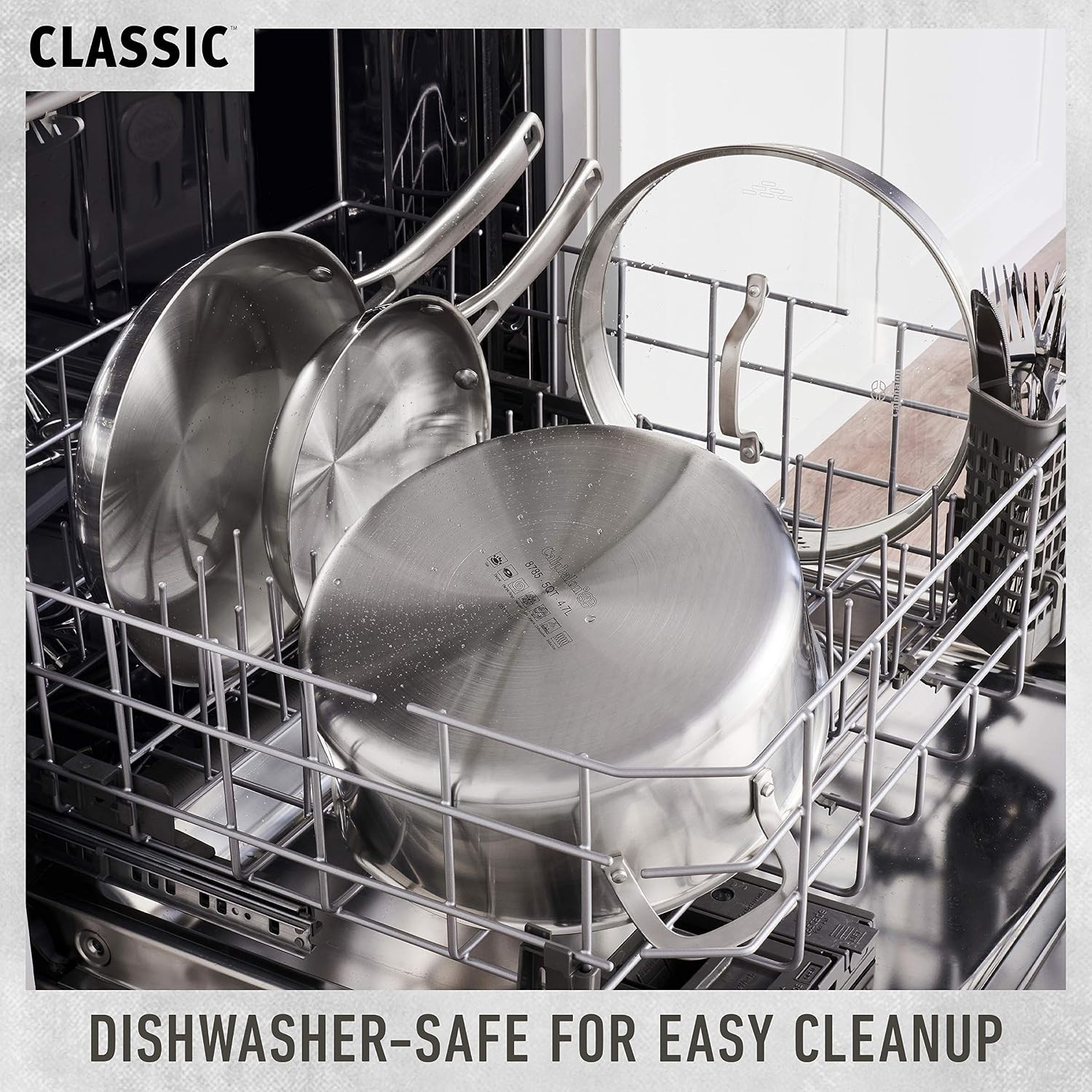Classic Silver Cookware Set, 10-Piece, Dishwasher Safe, 450F
