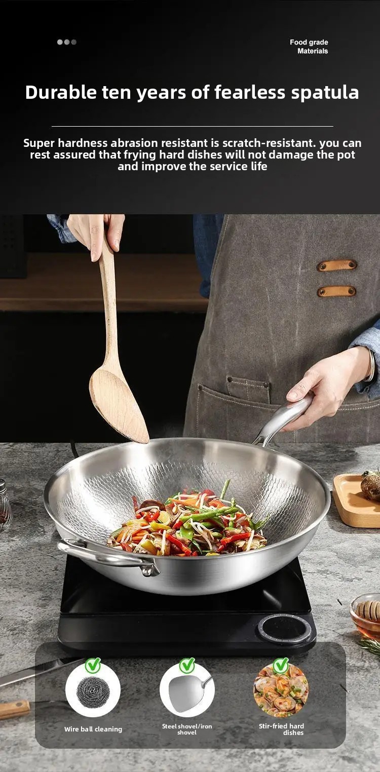 New Pure Titanium Pan, 100% Titanium Pans for Cooking Non Stick, Stainless Steel