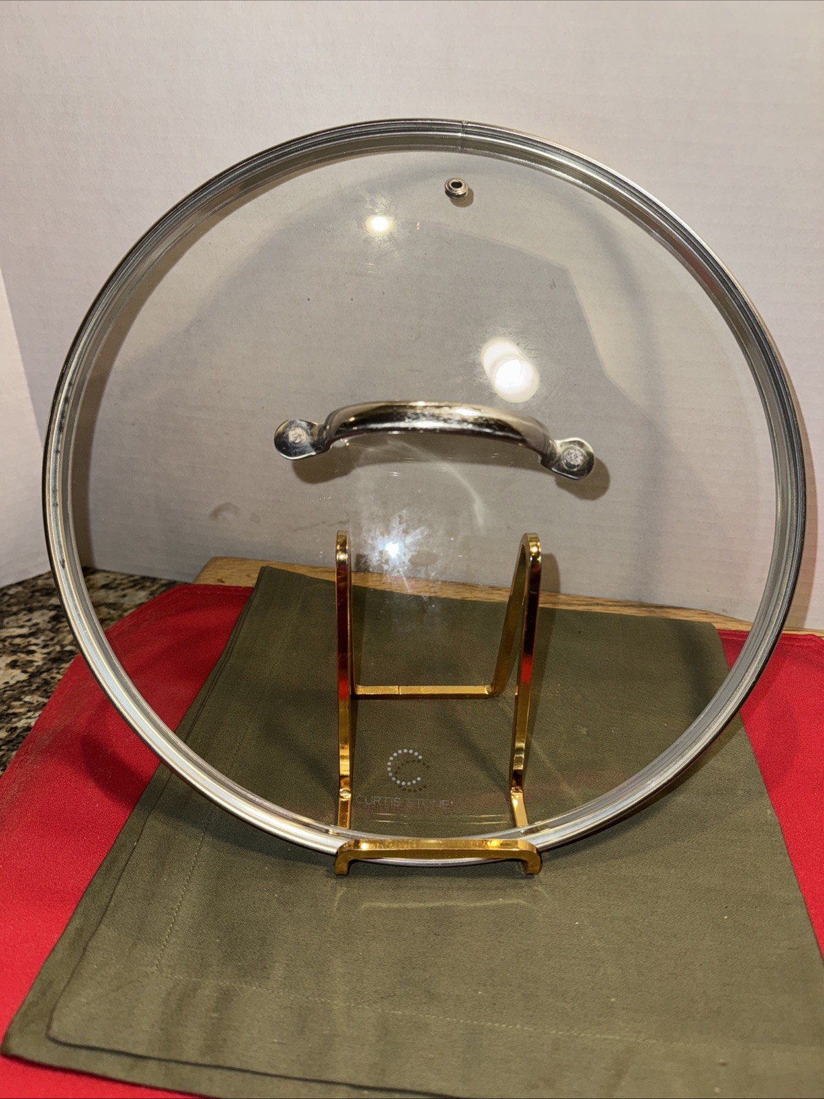 VENTED GLASS HANDLE LID REPLACEMENT LID