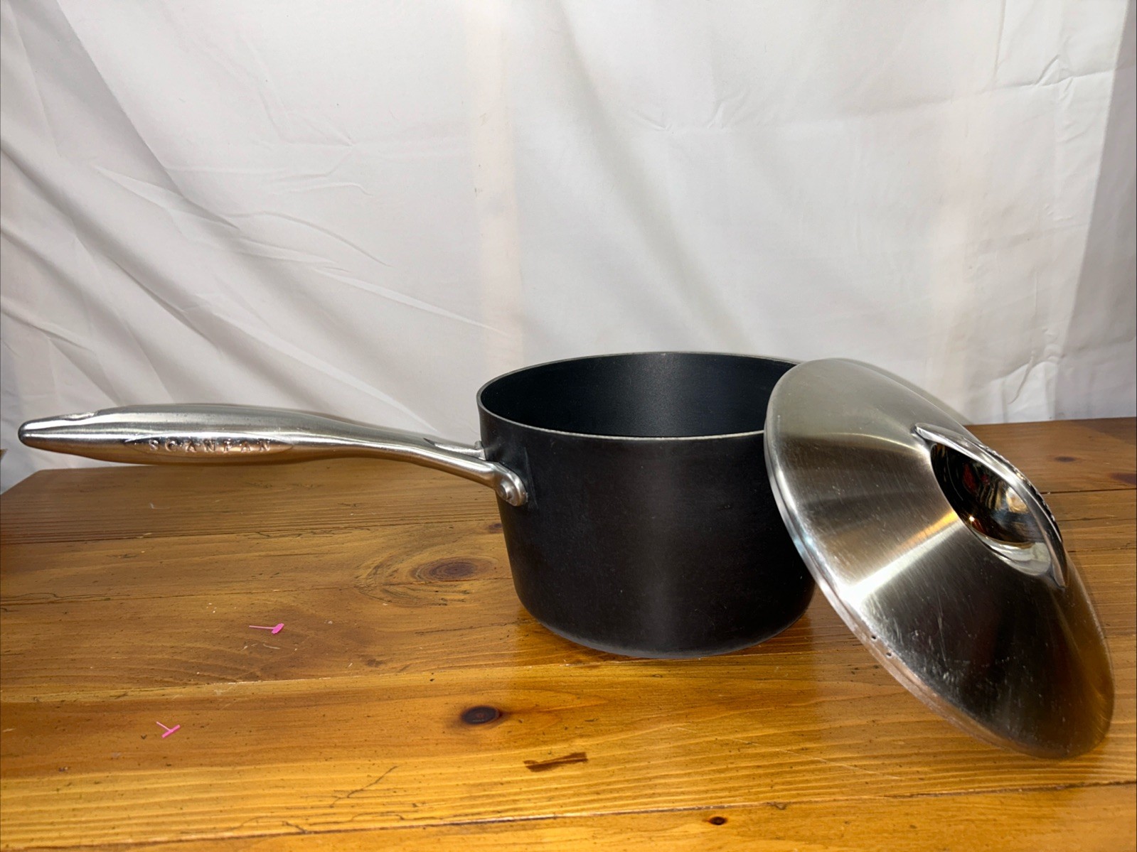 SCANPAN 3 QUART SAUCEPAN With Lid – Ceramic Titanium H-01
